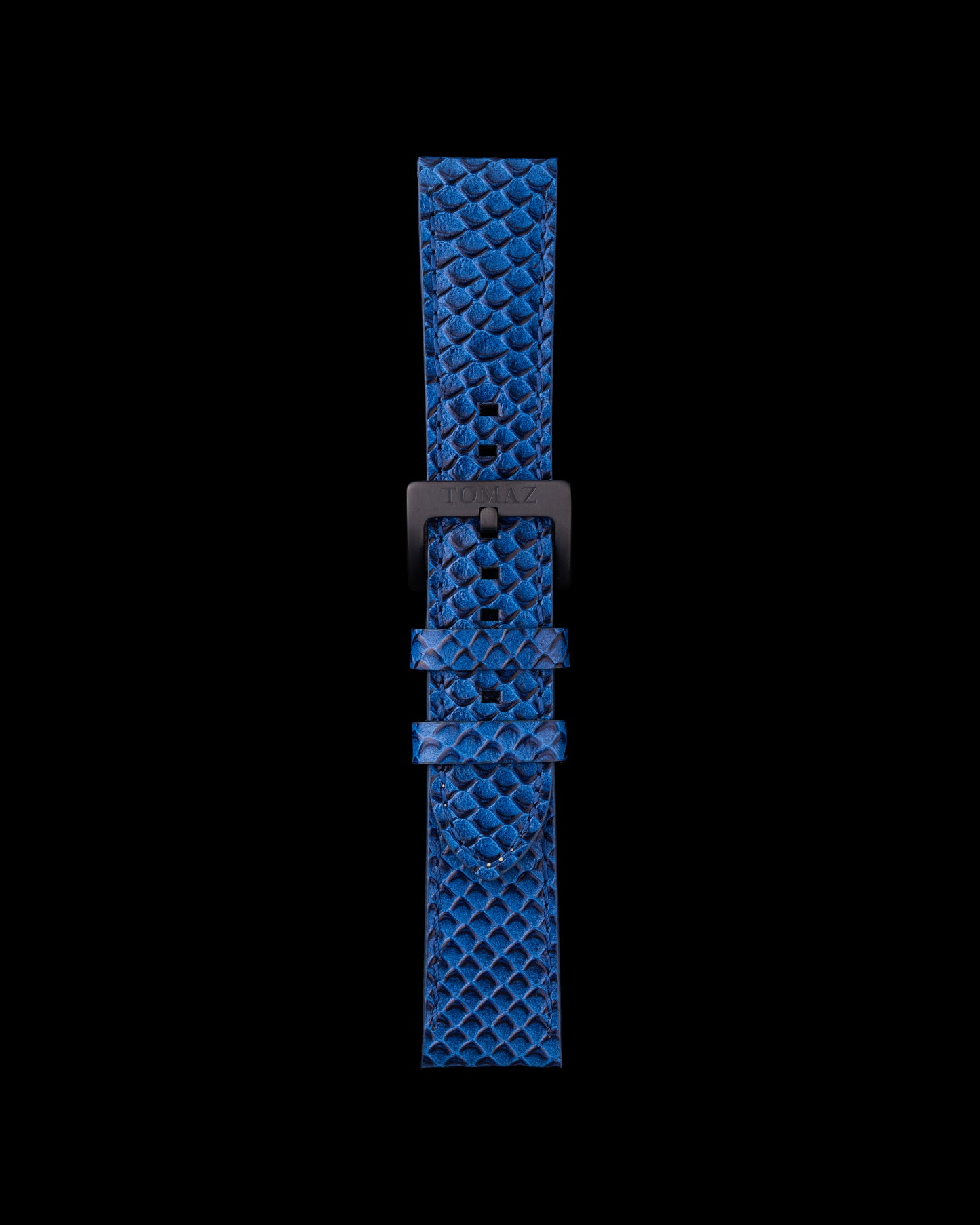 Tomaz TS1-2 Leather Salmon 24mm Strap (Blue)