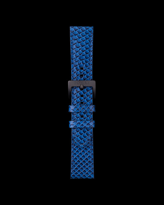 Tomaz TS1-2 Leather Salmon 24mm Strap (Blue)