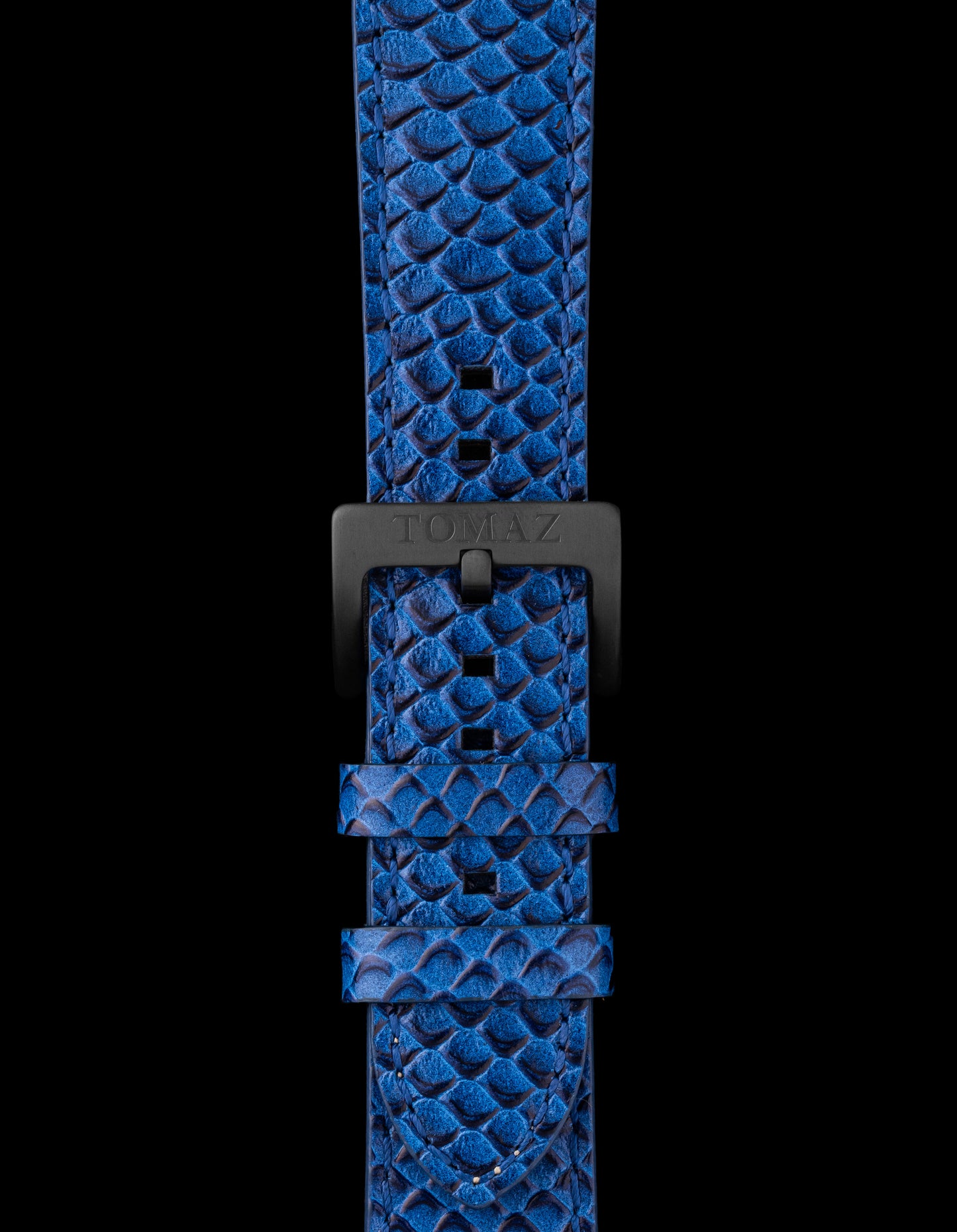 Tomaz TS1-2 Leather Salmon 24mm Strap (Blue)