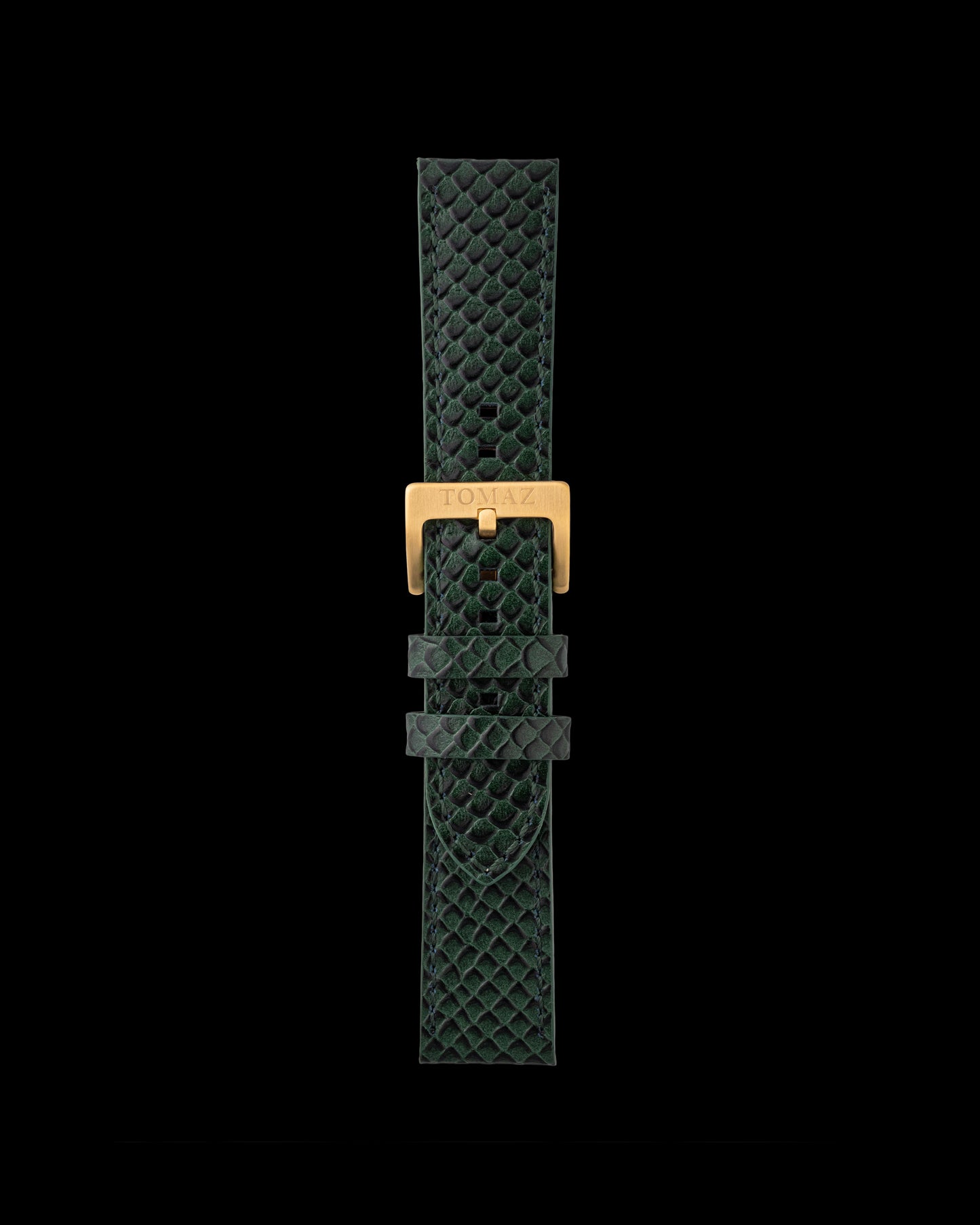 Tomaz TS1-2D Leather Salmon 24mm Watch Strap (Green)