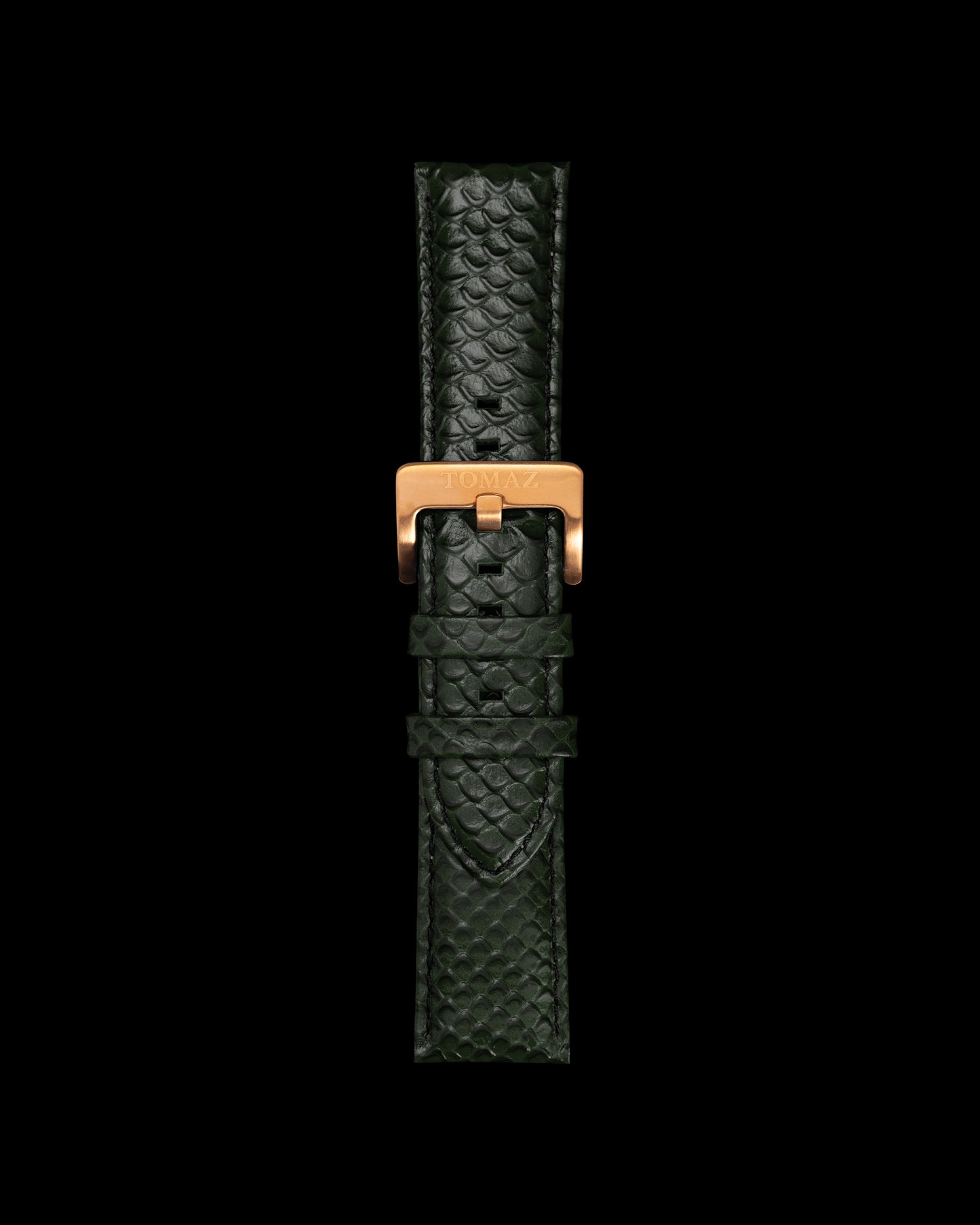 Tomaz TS1-2D Leather Salmon 26mm Watch Strap (Green)