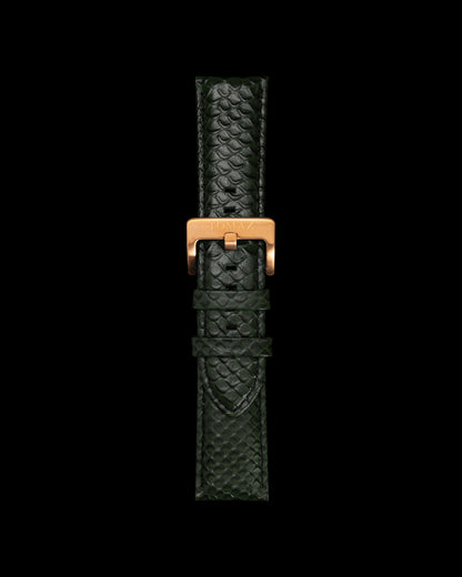 Tomaz TS1-2D Leather Salmon 26mm Watch Strap (Green)