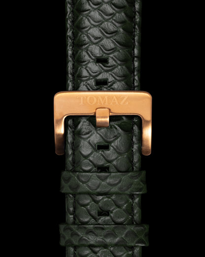 Tomaz TS1-2D Leather Salmon 26mm Watch Strap (Green)