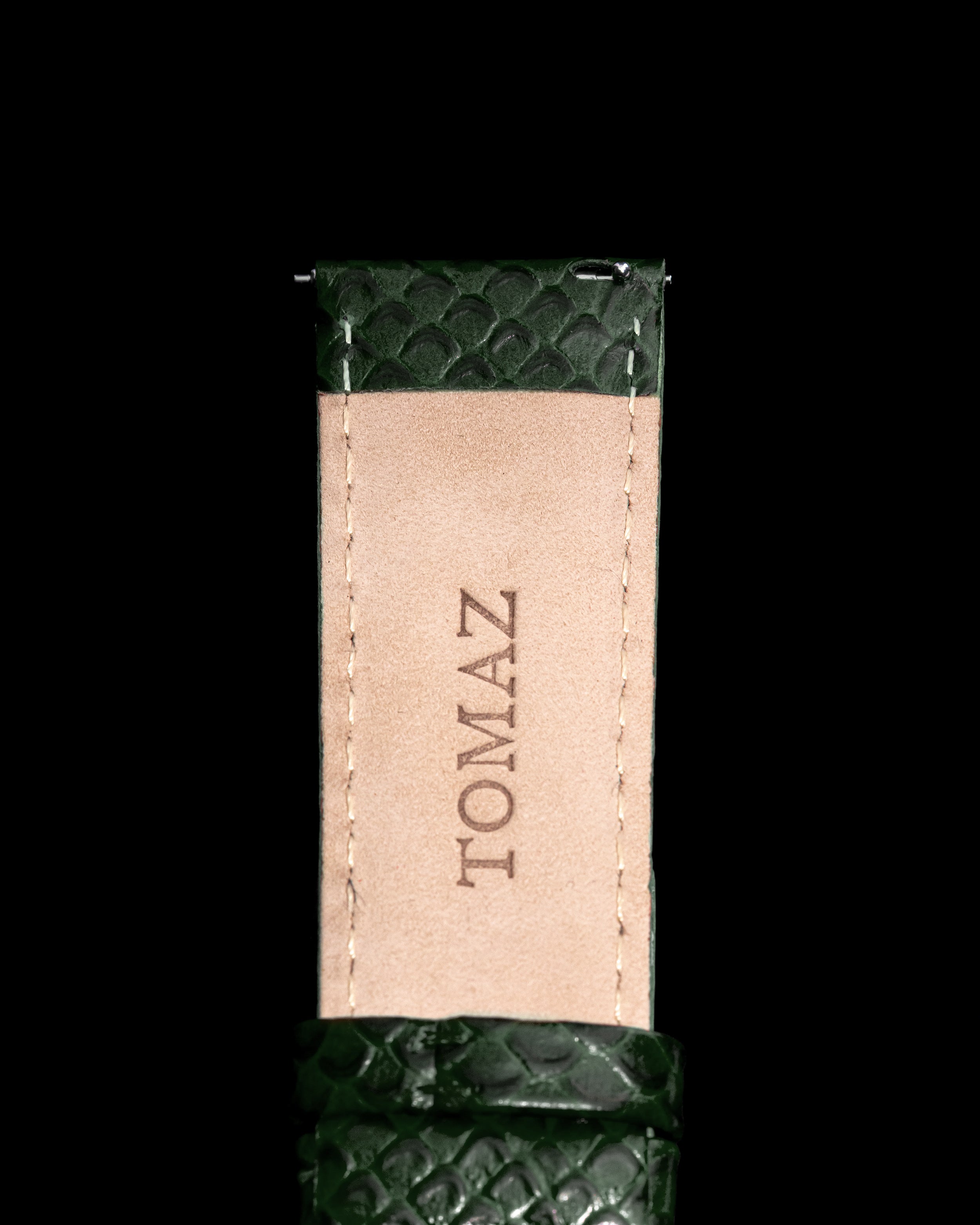 Tomaz TS1-2D Leather Salmon 26mm Watch Strap (Green)