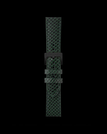 Tomaz TS1-2 Leather Salmon 24mm Watch Strap (Green)