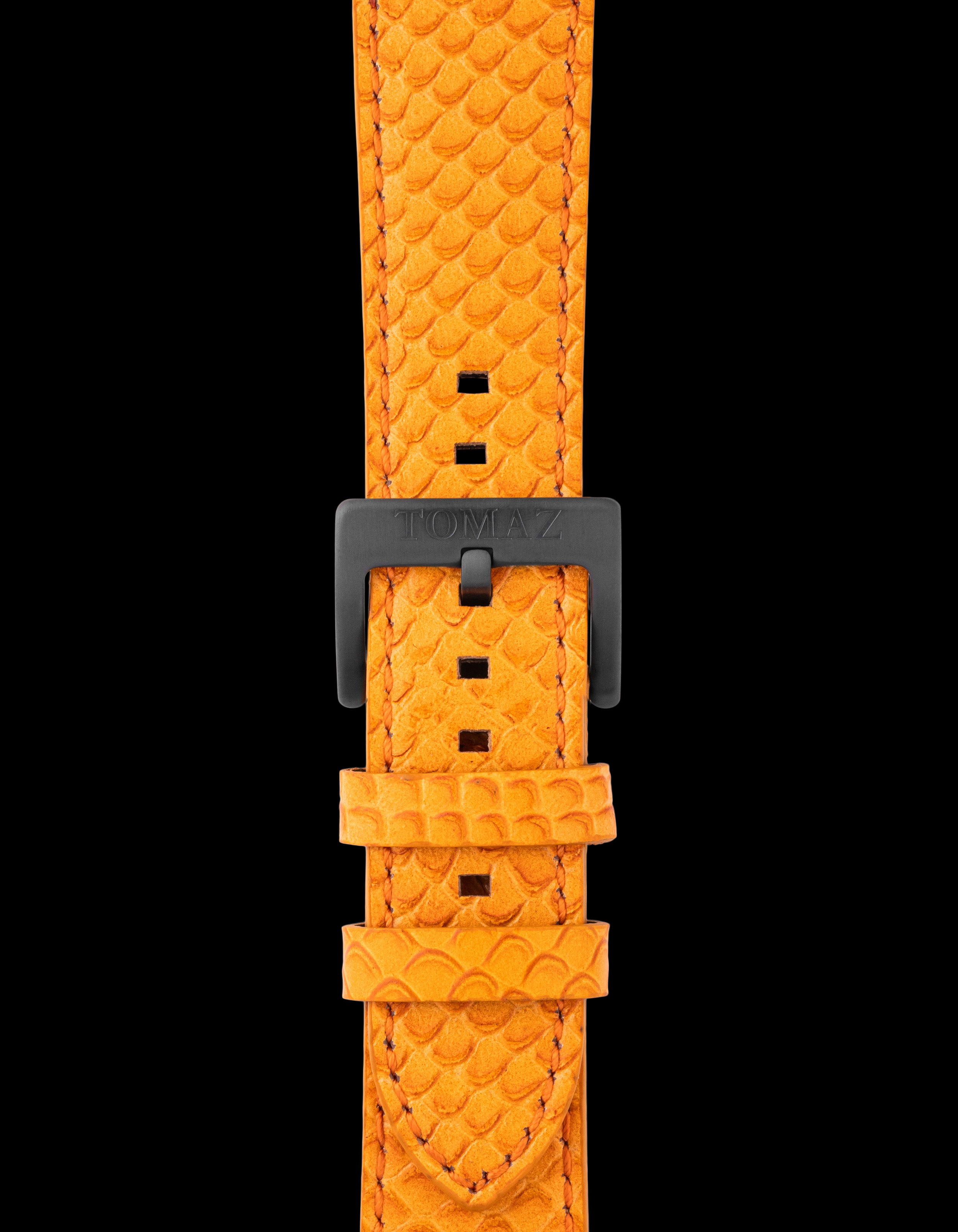 Tomaz TS1-2 Leather Salmon 24mm Strap (Orange)