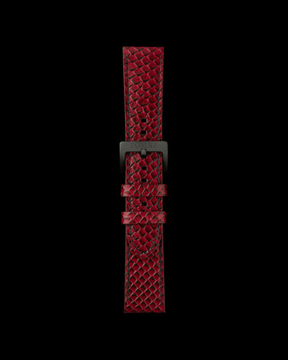 Tomaz TS1-2 Leather Salmon 24mm Watch Strap (Red)