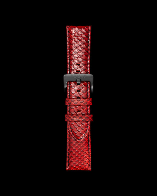 Tomaz TS1-2 Leather Salmon 26mm Watch Strap (Red)