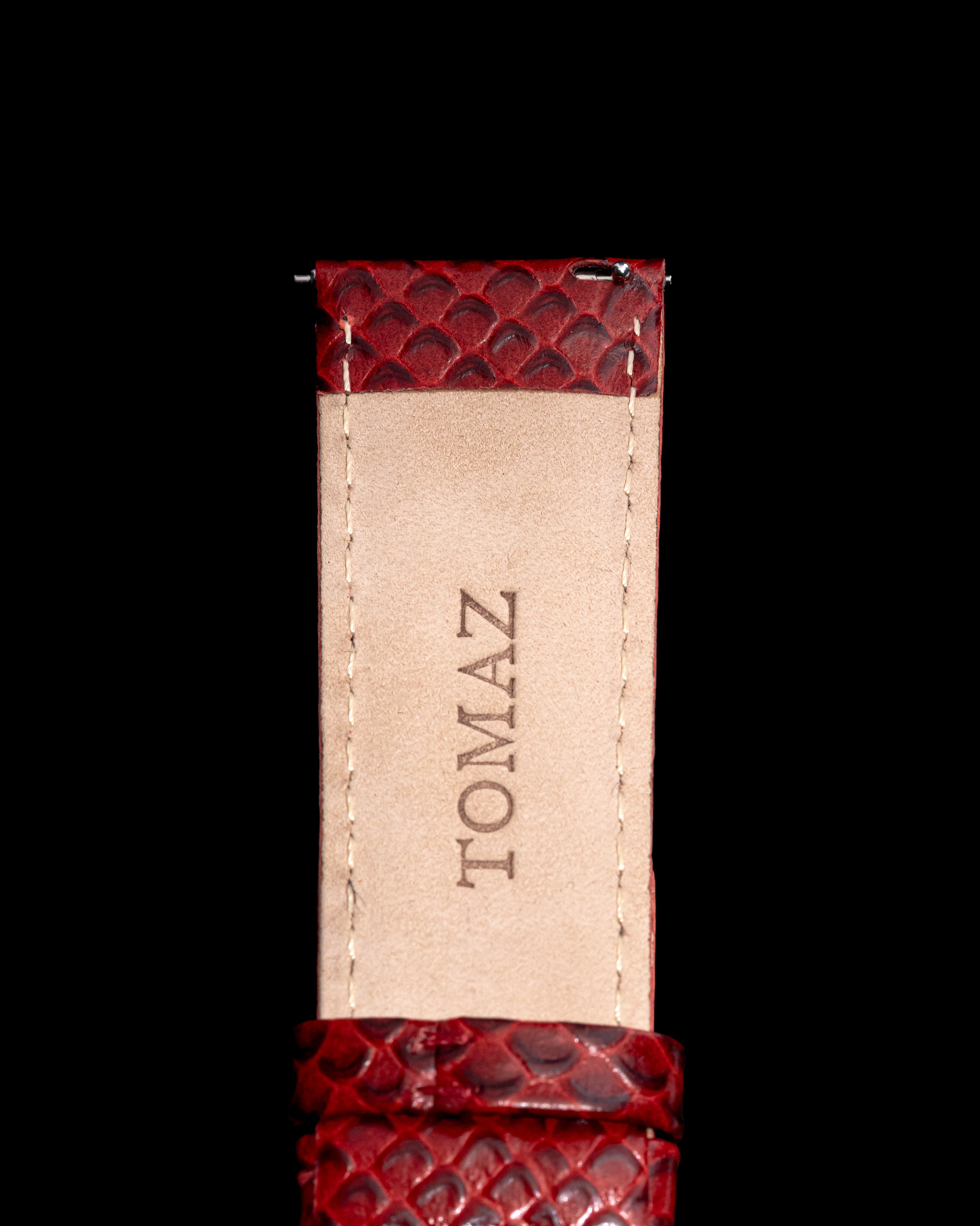 Tomaz TS1-2 Leather Salmon 26mm Watch Strap (Red)