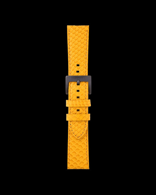 Tomaz TS1-2 Leather Salmon 24mm Watch Strap (Yellow)