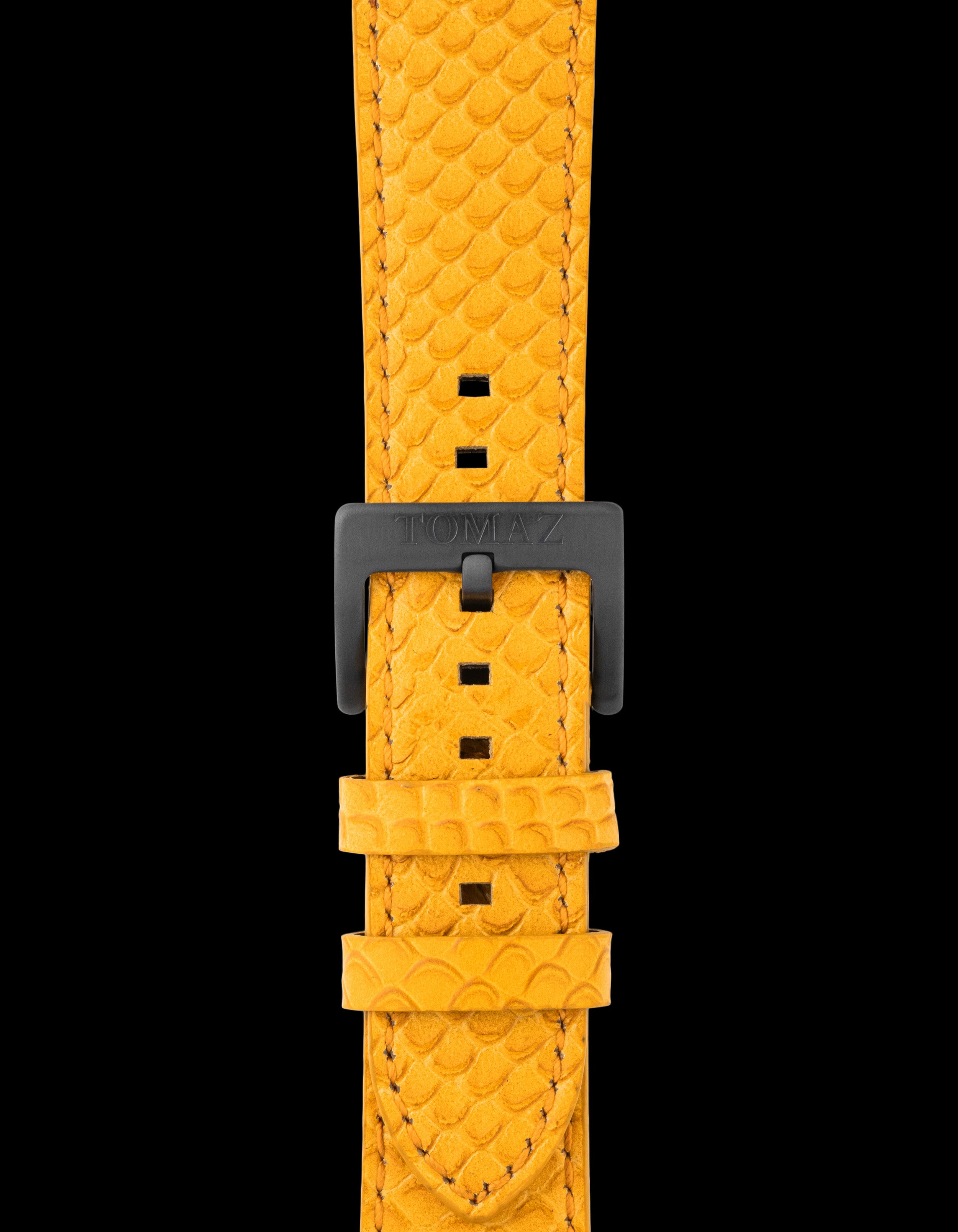 Tomaz TS1-2 Leather Salmon 24mm Watch Strap (Yellow)