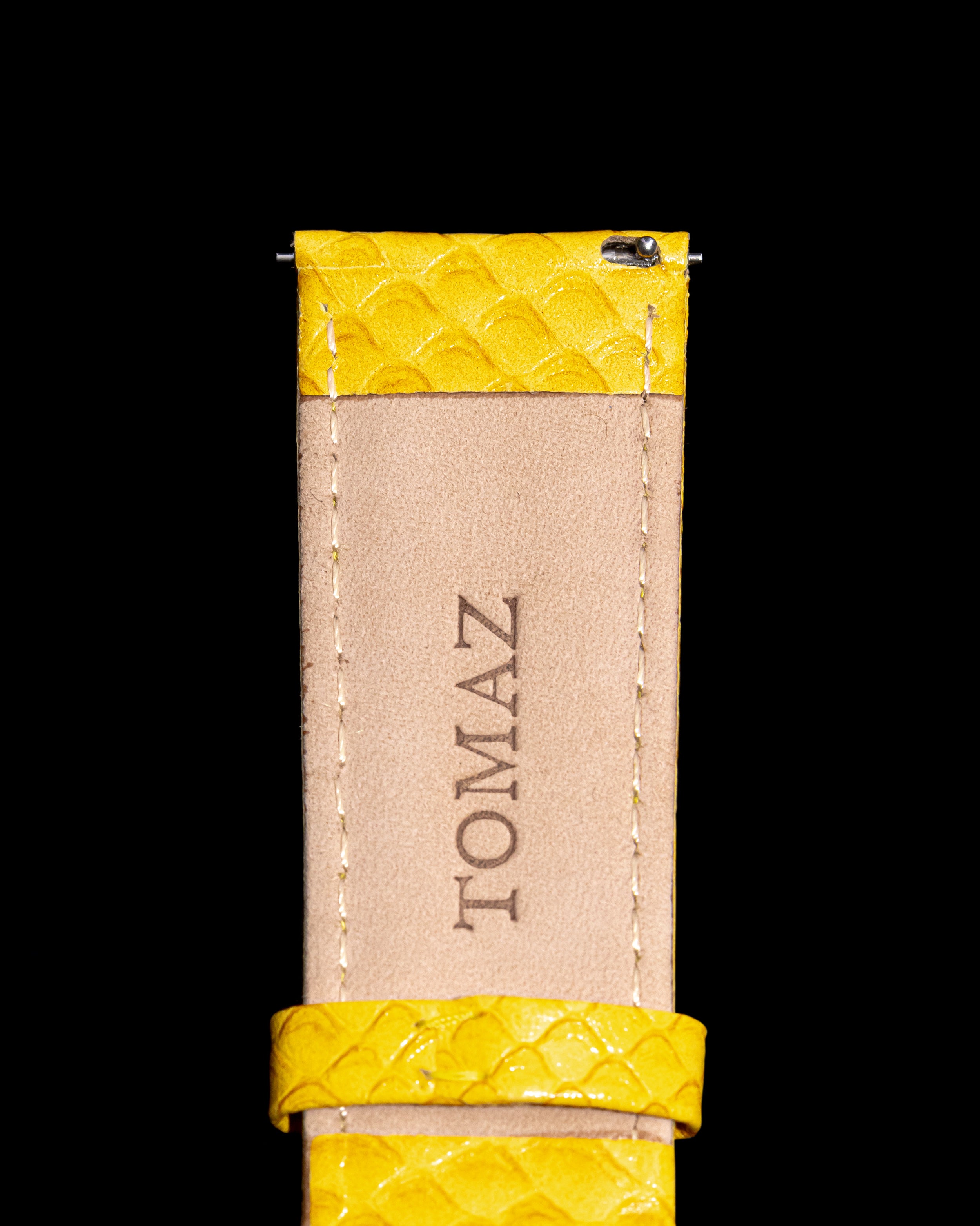 Tomaz TS1-2 Leather Salmon 26mm Watch Strap (Yellow)