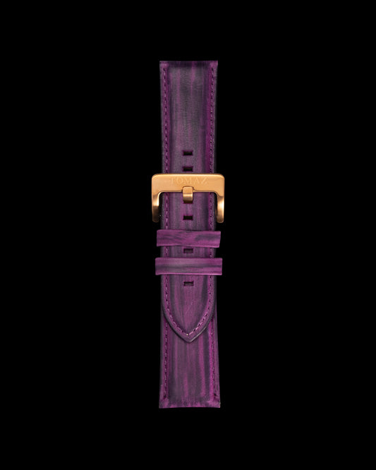 Tomaz TS1-4A Leather Paint 26mm Watch Strap (Purple)