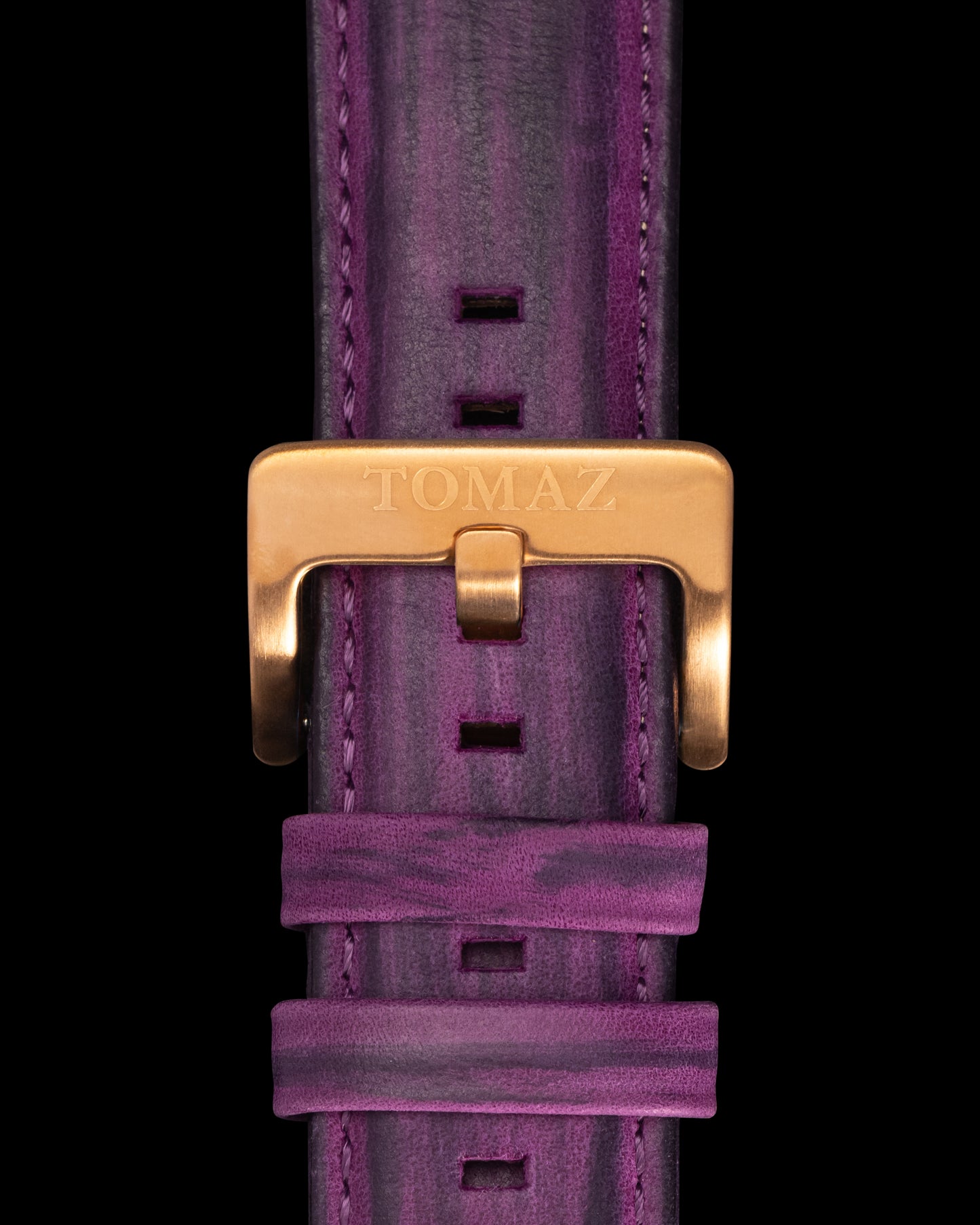 Tomaz TS1-4A Leather Paint 26mm Watch Strap (Purple)