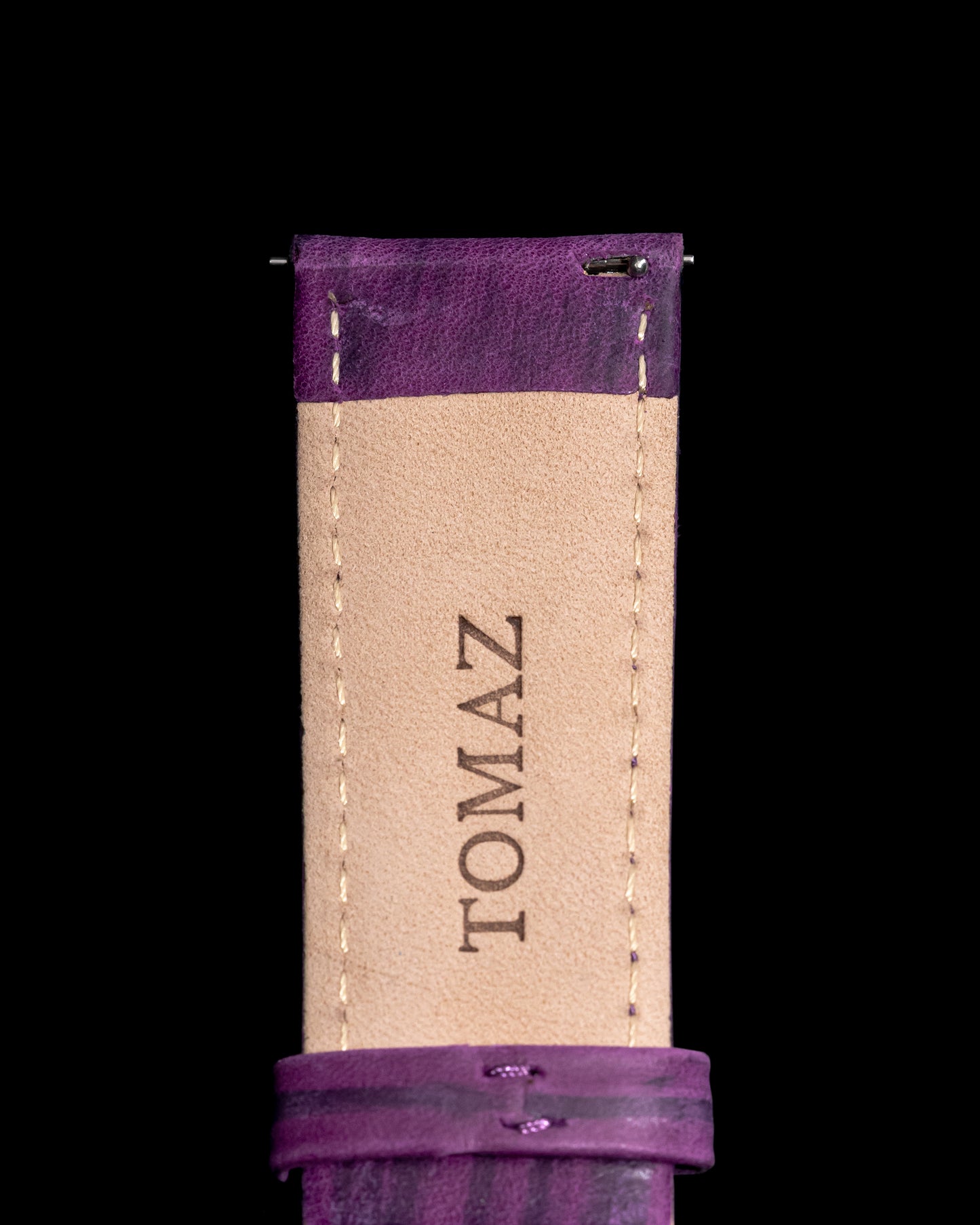 Tomaz TS1-4A Leather Paint 26mm Watch Strap (Purple)