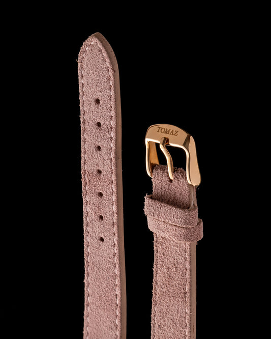 Tomaz TS1A-1A Men's Leather Plain 16mm Watch Strap (Pink)