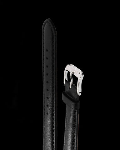 Tomaz TS1A-1B Leather Plain 16mm Watch Strap (Black)