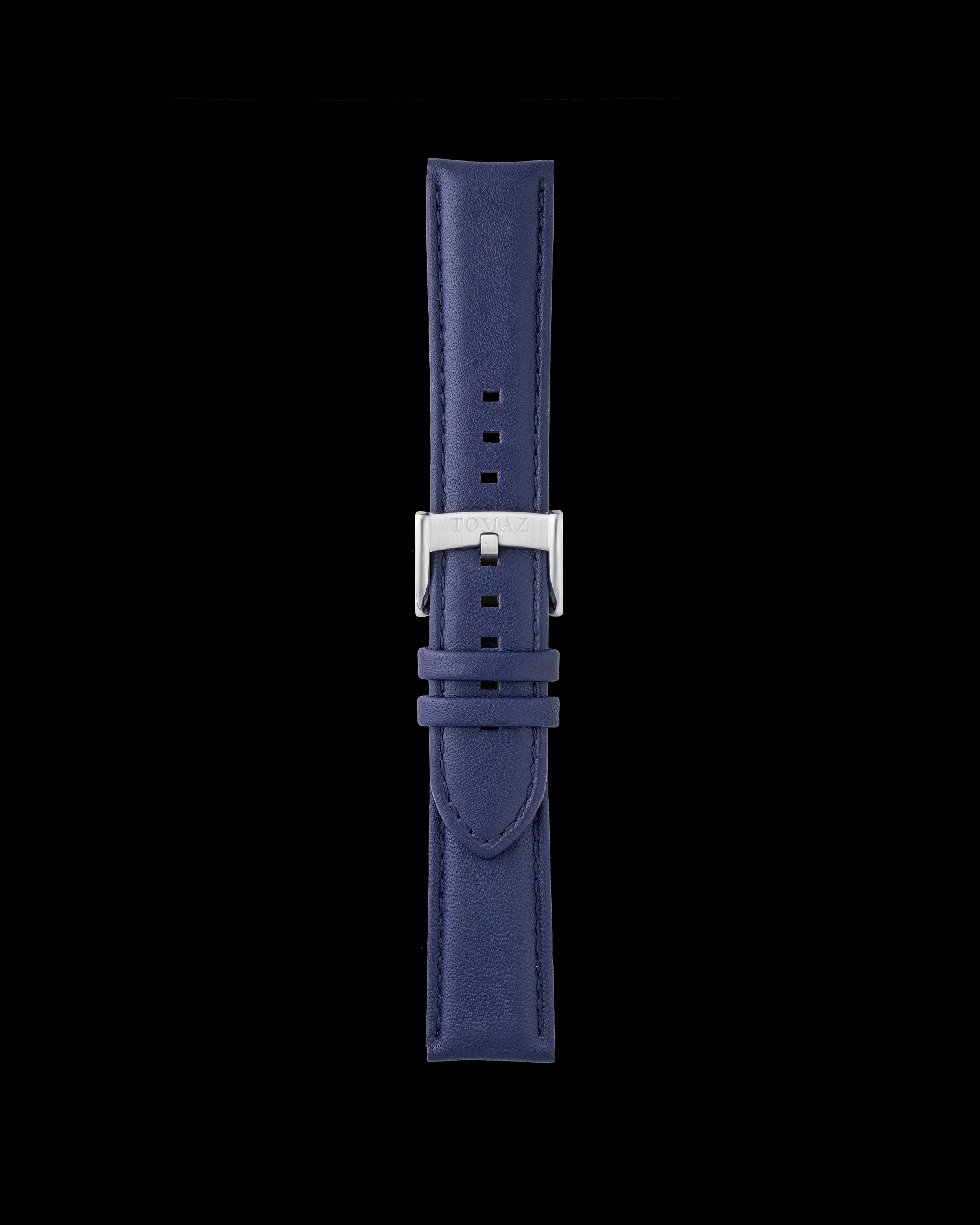 Tomaz TS1A-1B Leather Plain 22mm Watch Strap (Blue)