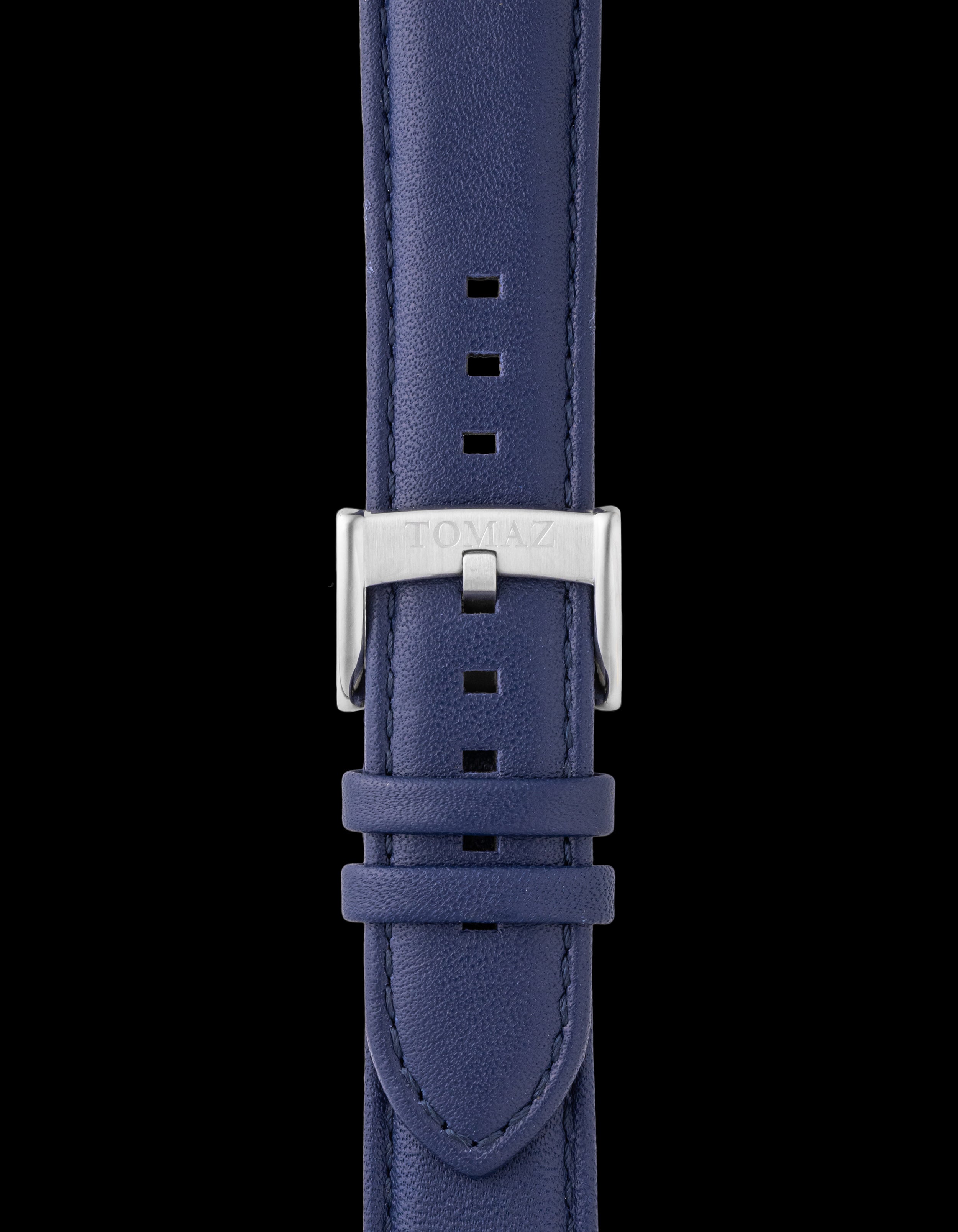 Tomaz TS1A-1B Leather Plain 22mm Watch Strap (Blue)