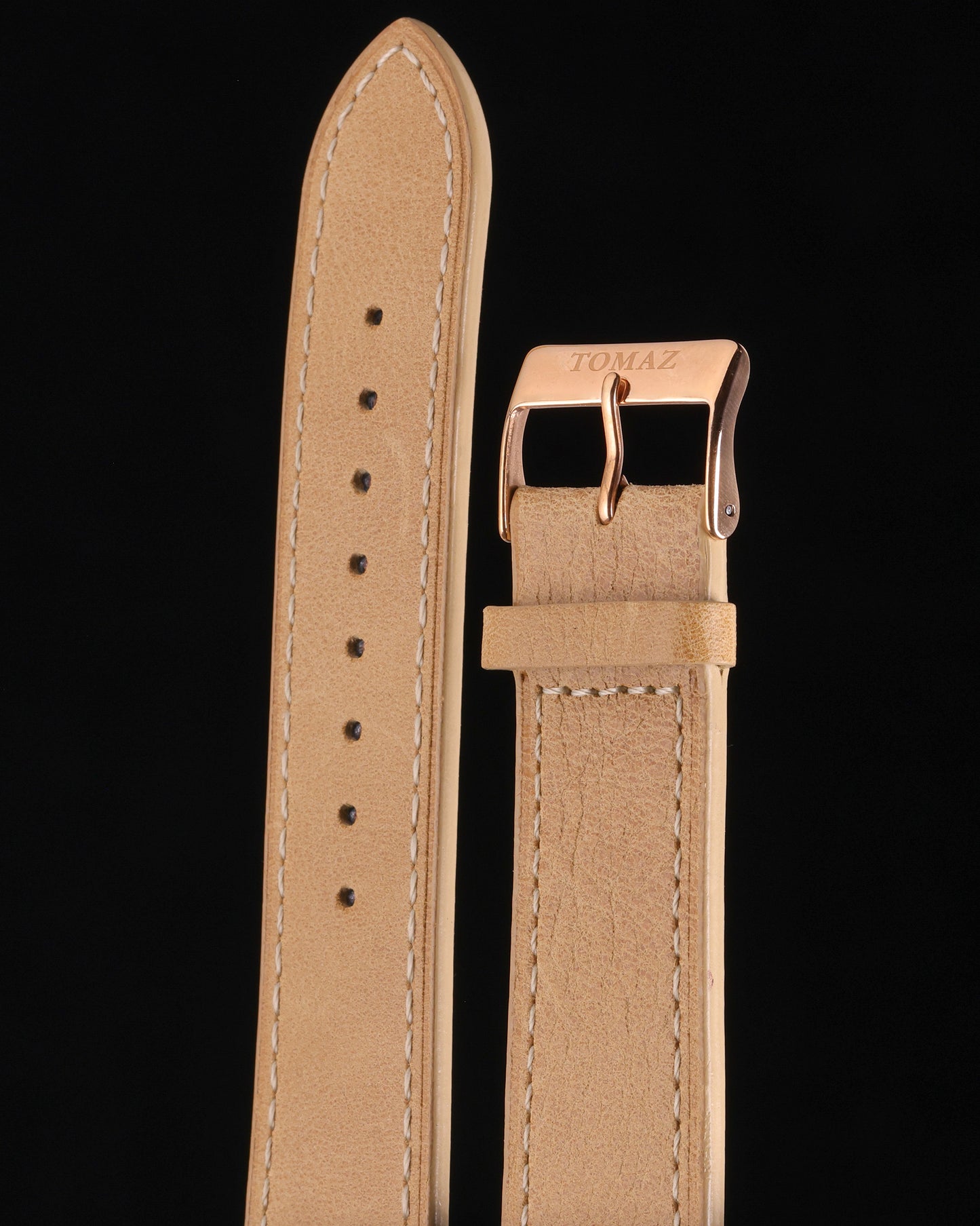 Tomaz TS1A-1A Leather Plain 22mm Watch Strap (Camel)