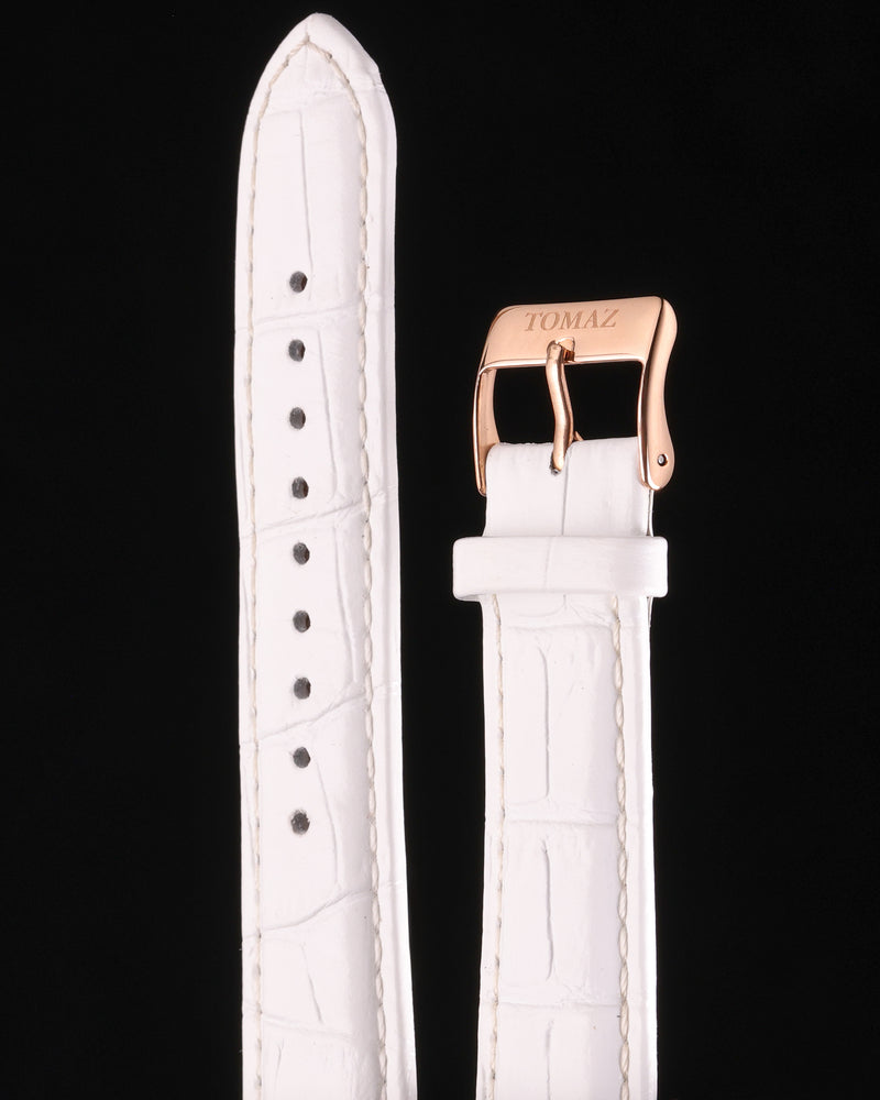 Tomaz TS1-1A Leather Bamboo 20mm Strap (White)