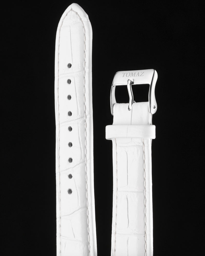 Tomaz TS1-1B Leather Bamboo 20mm Strap (White)