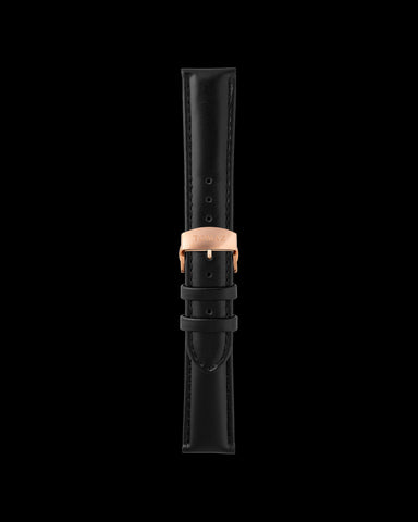 Tali Jam Tangan Tomaz TS2B Polos 22mm dengan Klip Rama-rama (Hitam)
