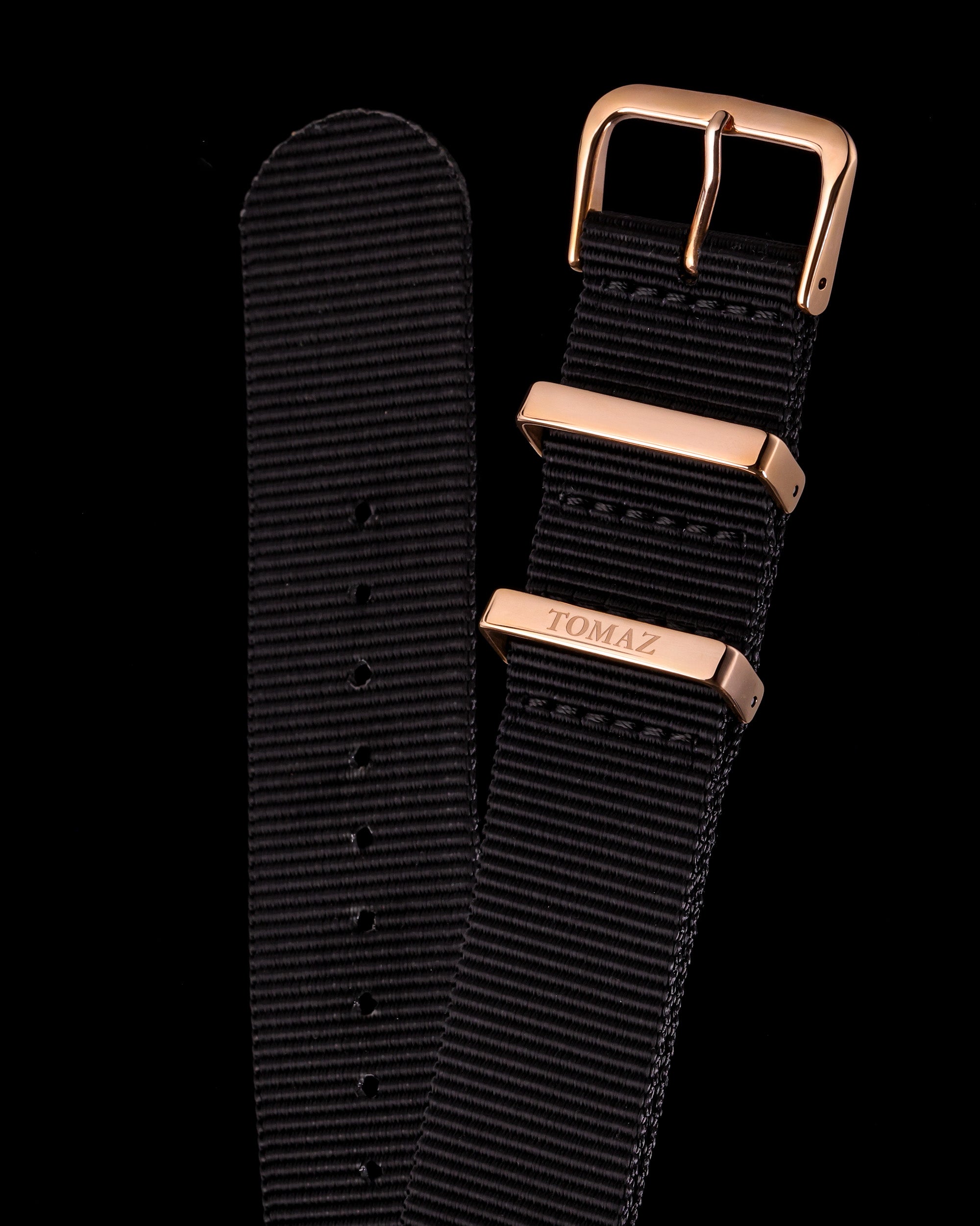 Tomaz TS4B Nylon 22mm Watch Strap (Black)