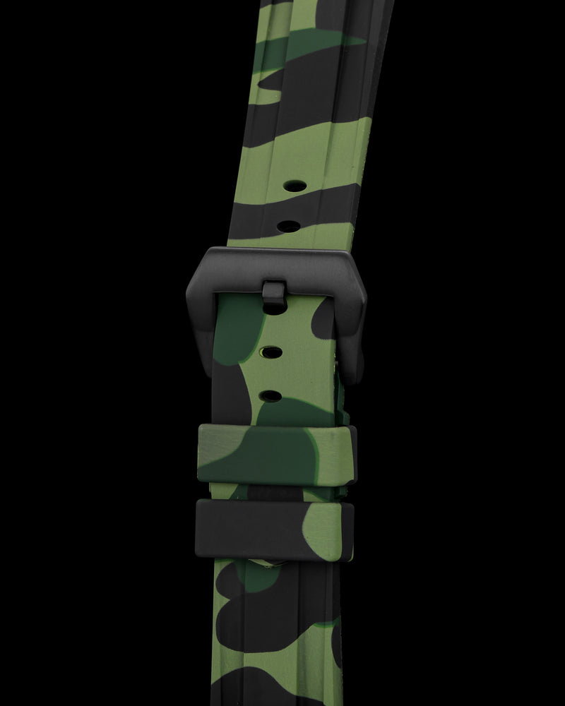 Tomaz TS6-3 Rubber Camo Army 22mm Strap (Green)