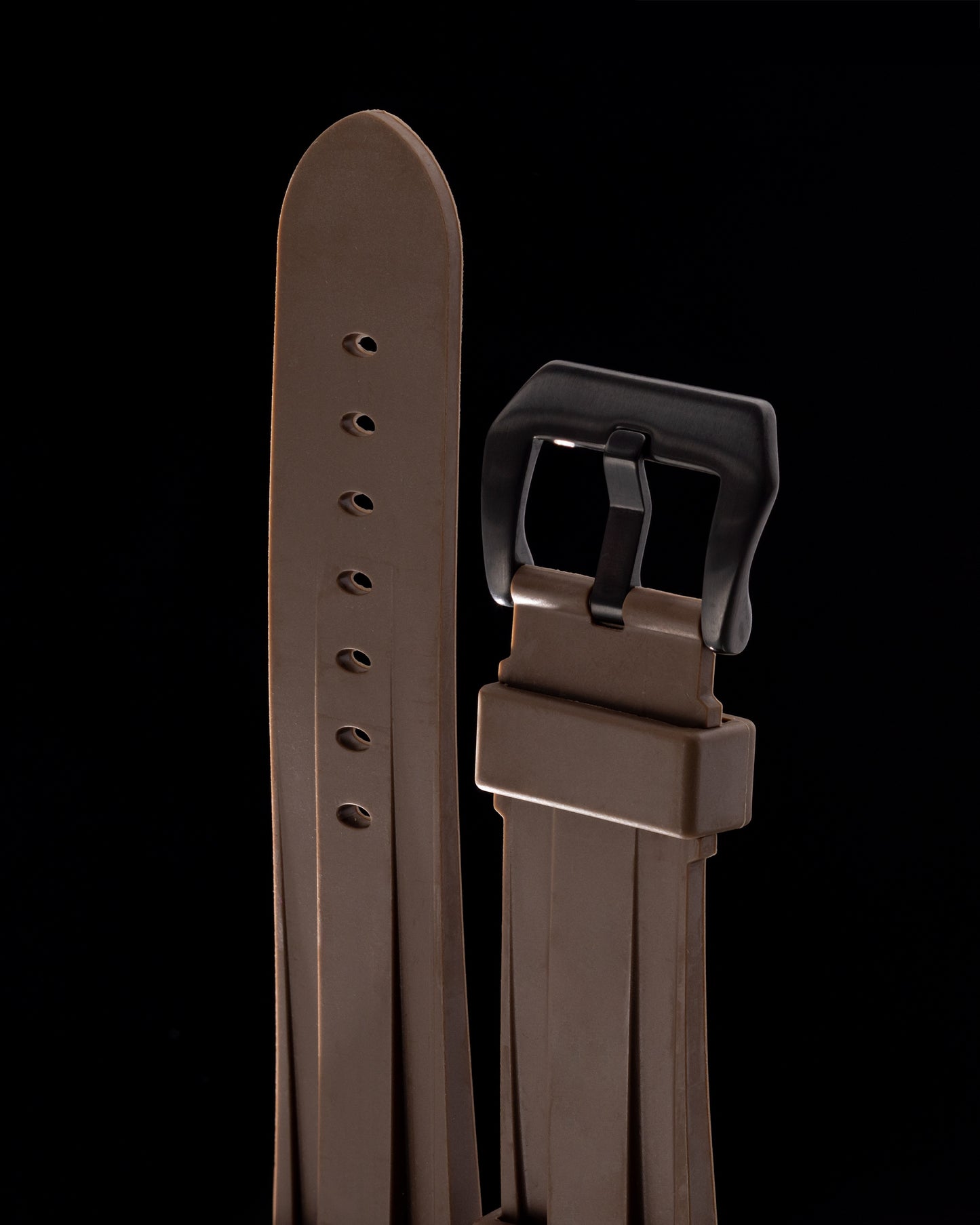 Tomaz TS6A Rubber Plain 24mm Strap (Brown)