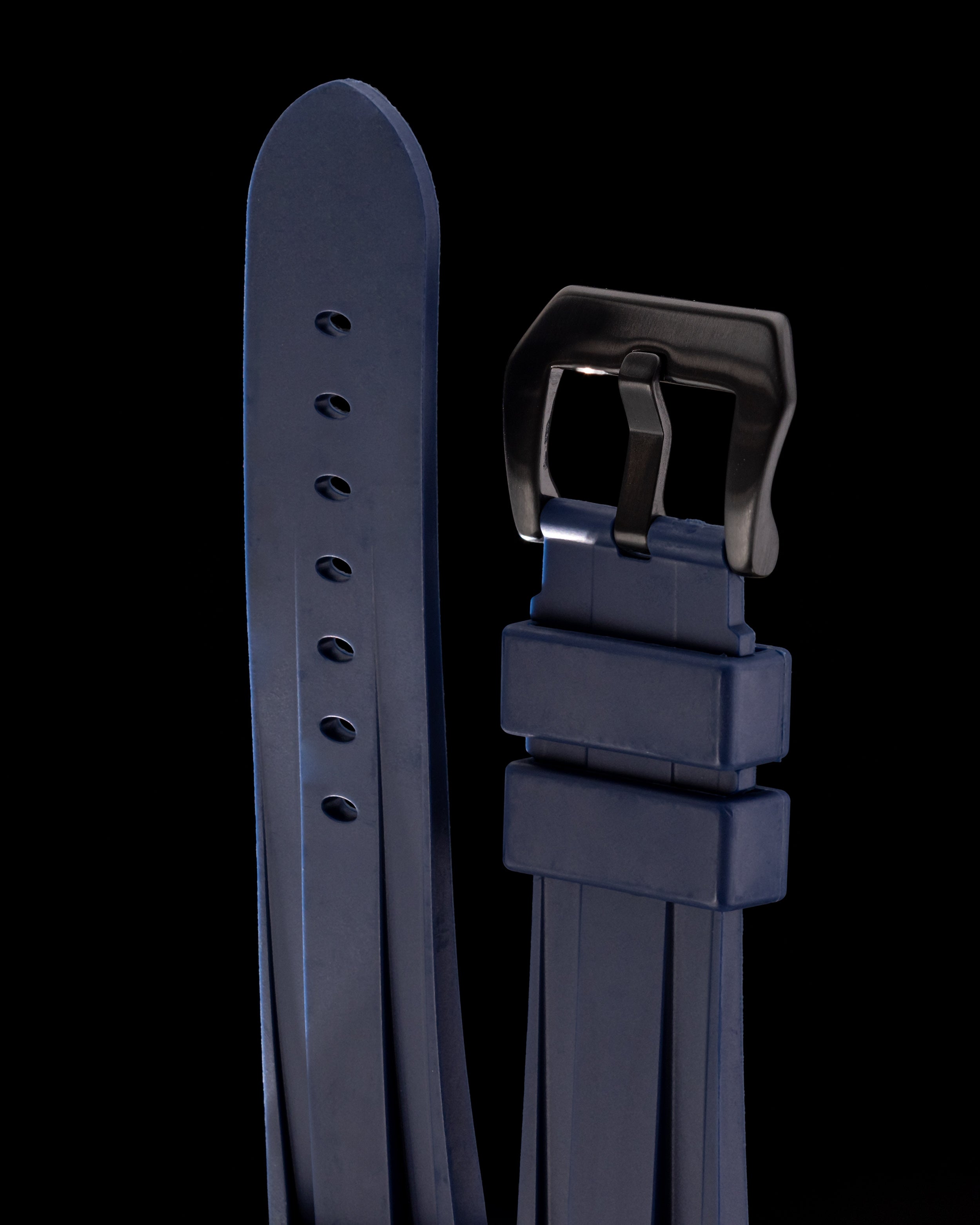 Tomaz TS6A Rubber Plain 24mm Watch Strap (Navy)