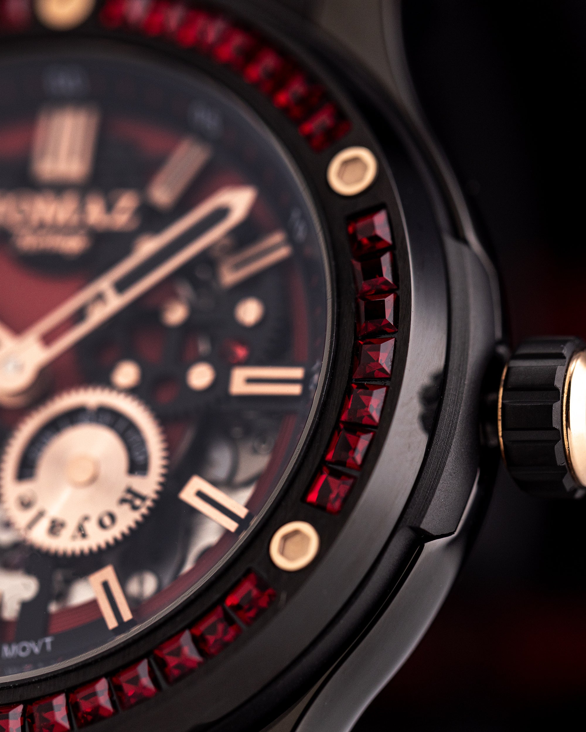 Tomaz Royale TW014B-D4 Crystal Watch – Salmon Leather Strap