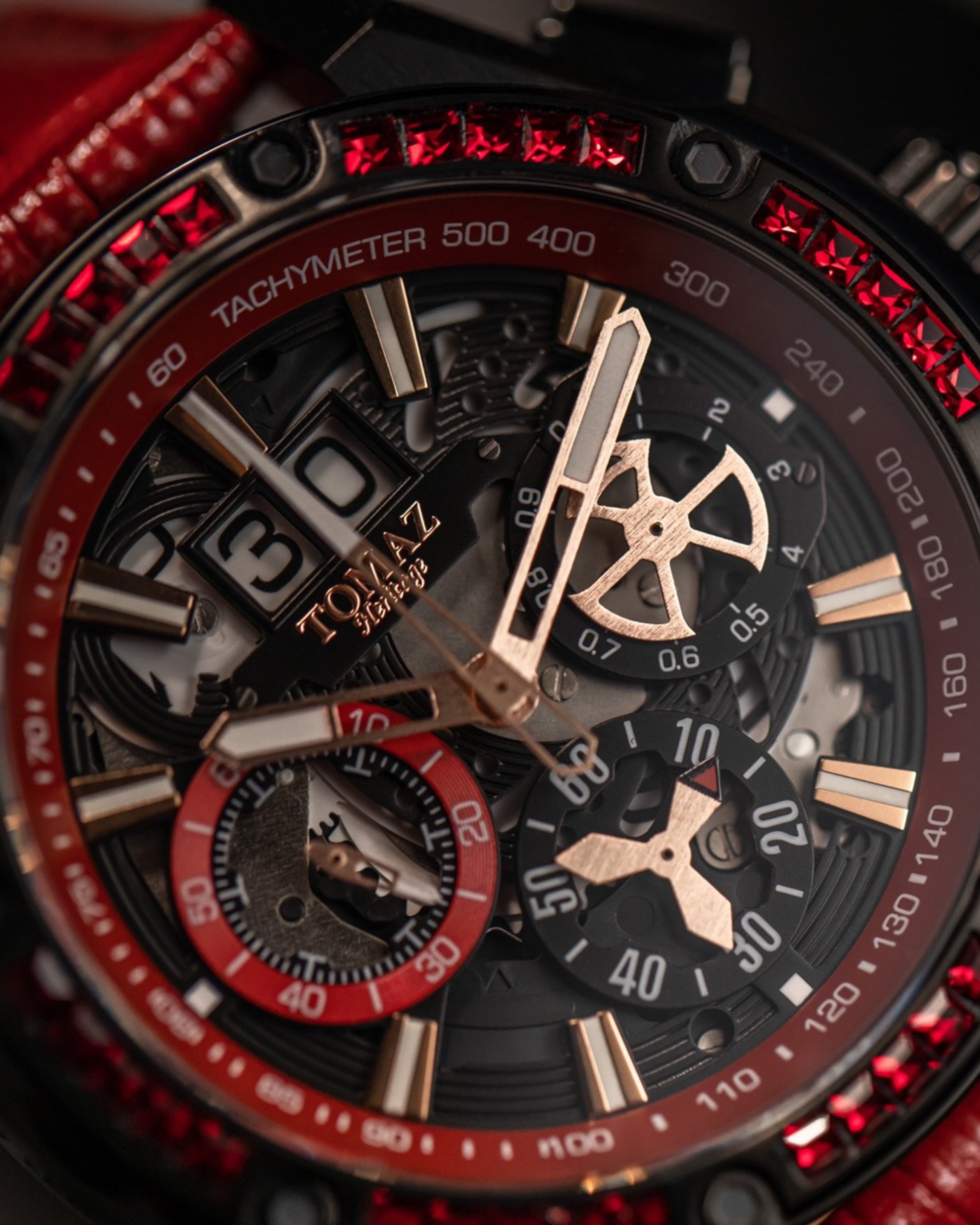 Tomaz RAWR III TW024A-D2 Crystal Watch – Bamboo Leather Strap