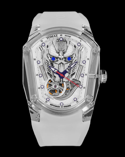 Transformer Optimus Prime TW028-FD3 (White) with Lychee Rubber Strap