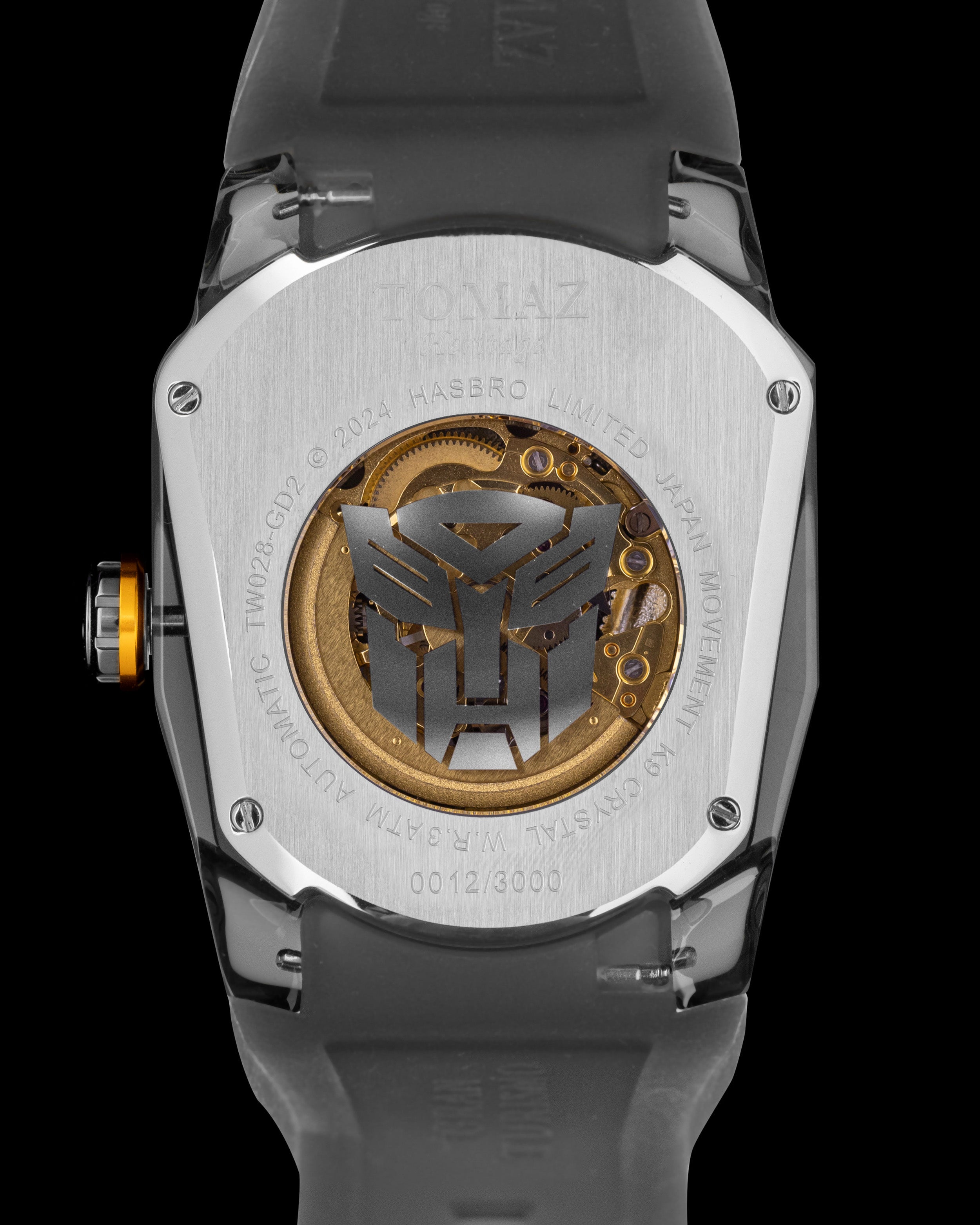 Transformer Bumblebee TW028-GD2 with Gray Rubber Strap