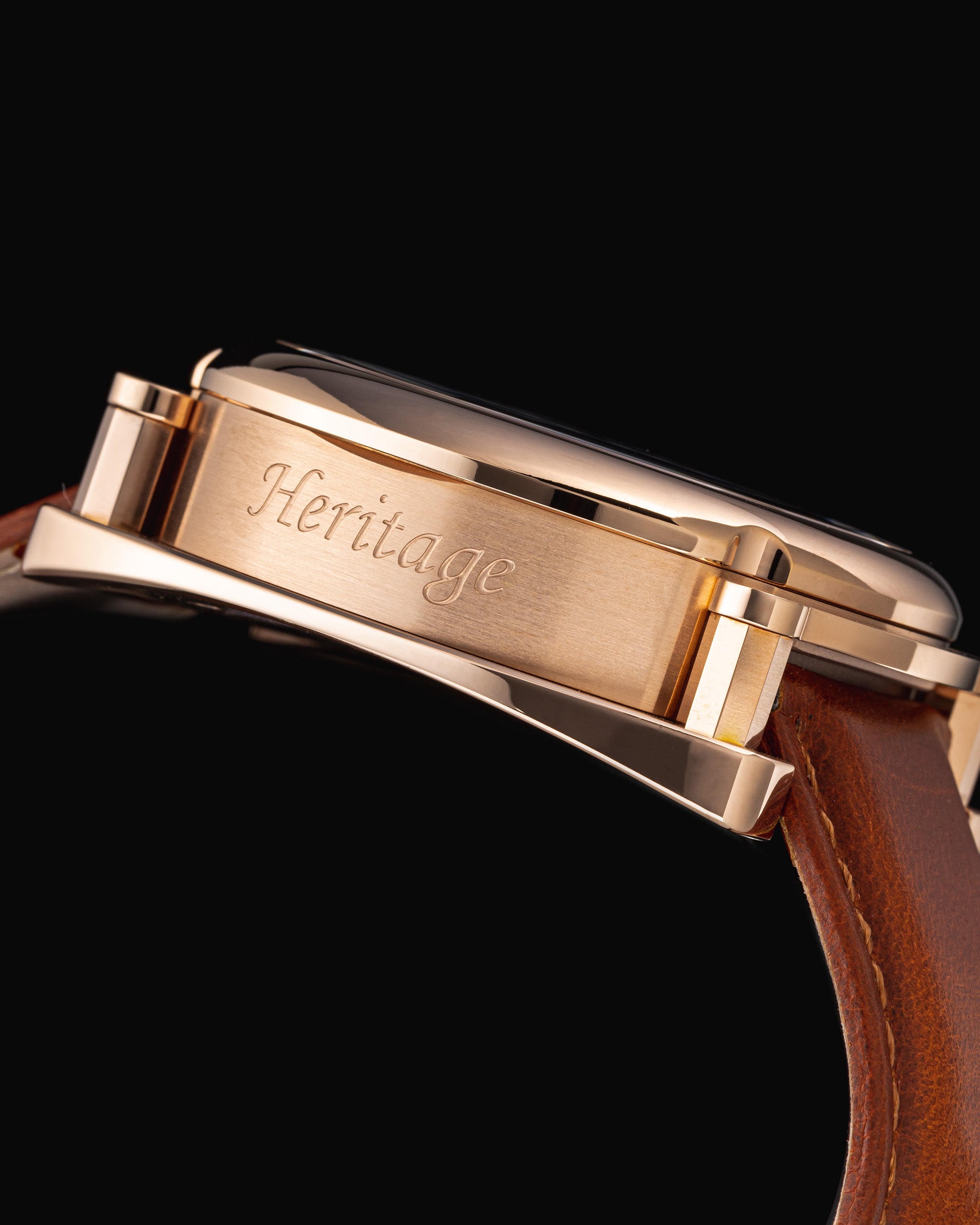 Xavier Automatic TW030-D12 (Rosegold/Blue) Brown Leather Strap