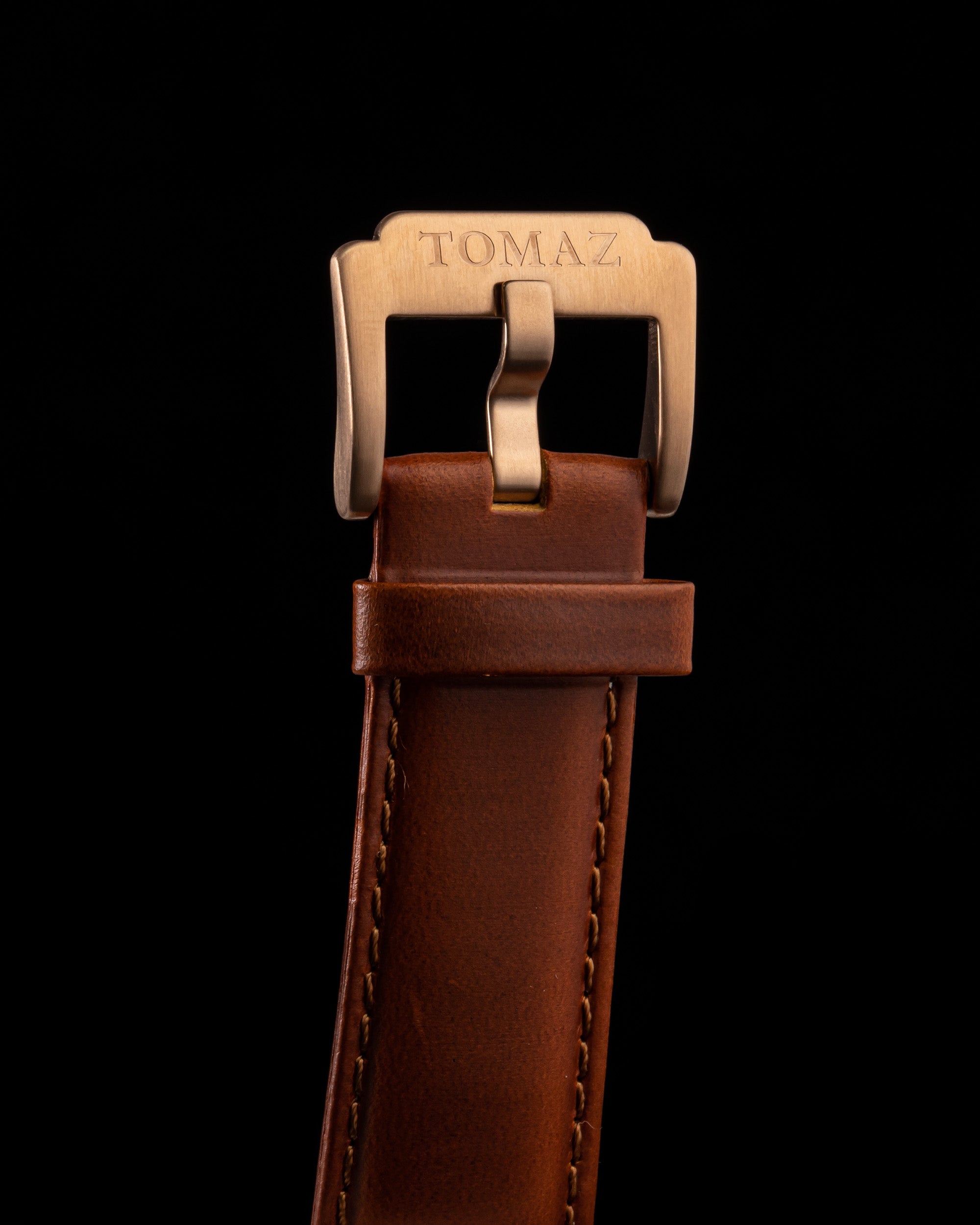 Xavier Automatic TW030-D12 (Rosegold/Blue) Brown Leather Strap