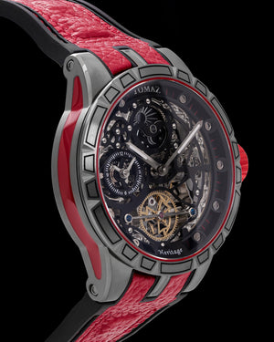 
                  
                    Load image into Gallery viewer, Tomaz TW051-D3 (Metal Gun) with Red Leather with Silicone Strap
                  
                