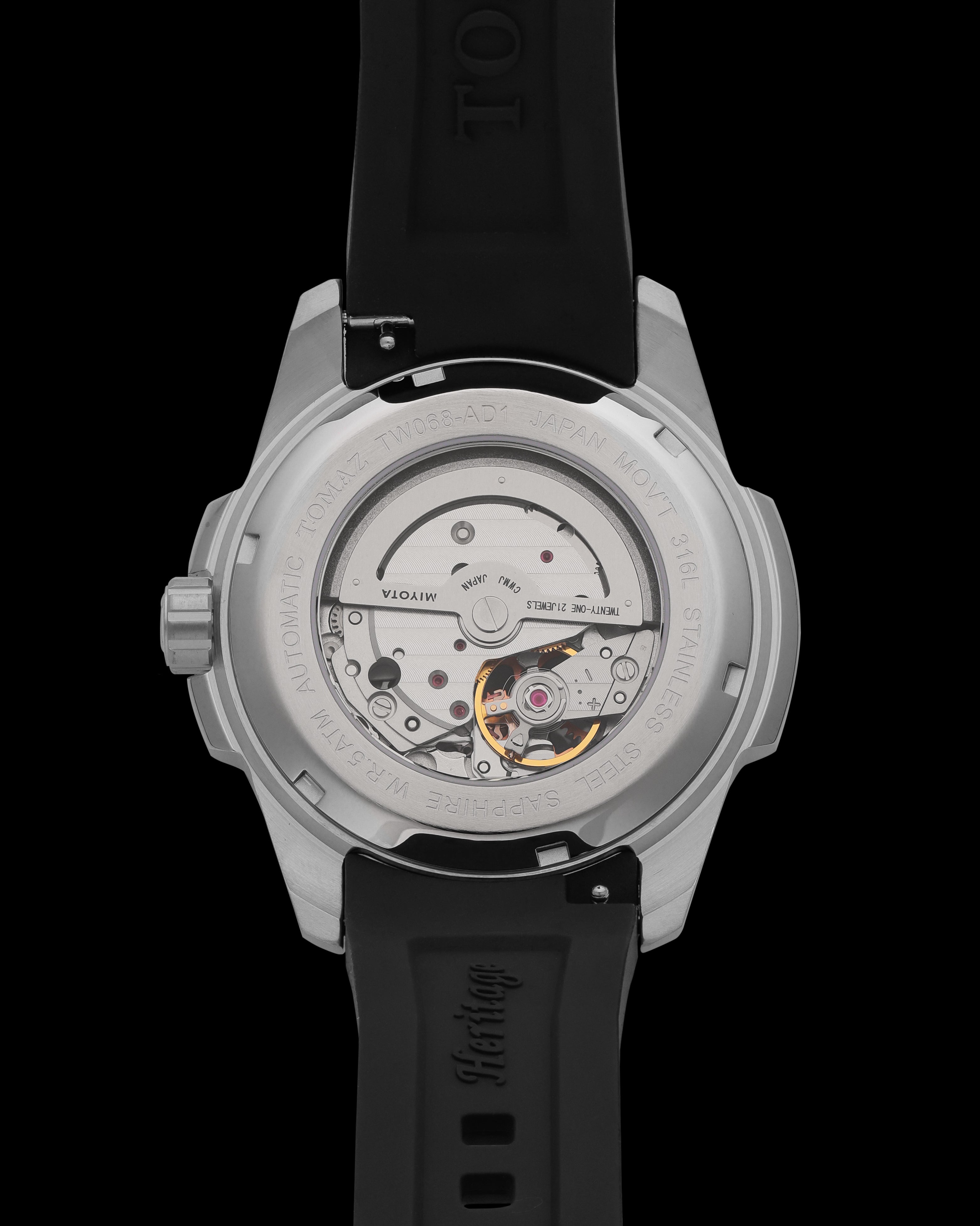 Tomaz TW068-AD Open-Gear Skeleton Watch with Comfortable Strap
