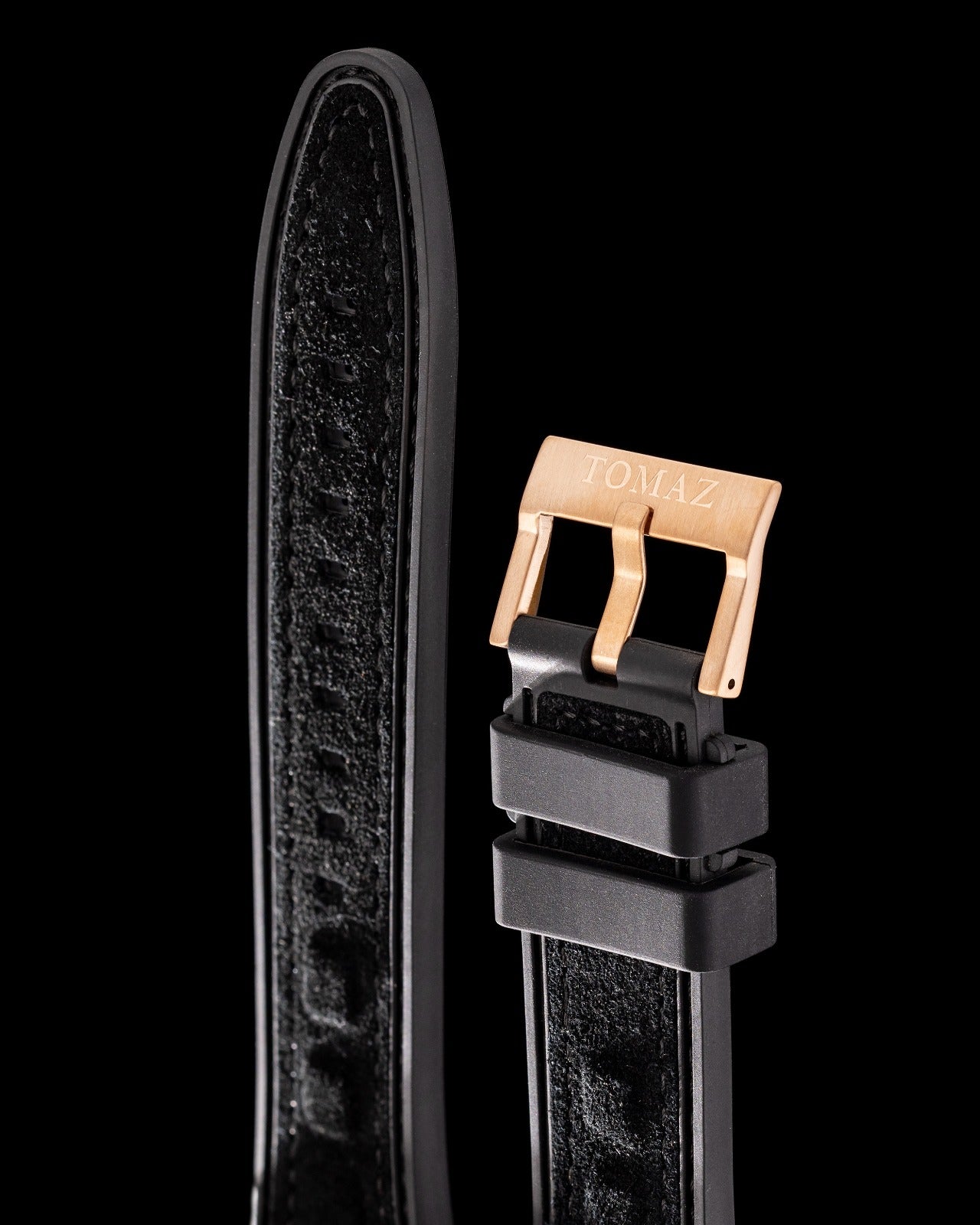 Tomaz STW051A Leather 20mm Plain Strap TW051A (Black)