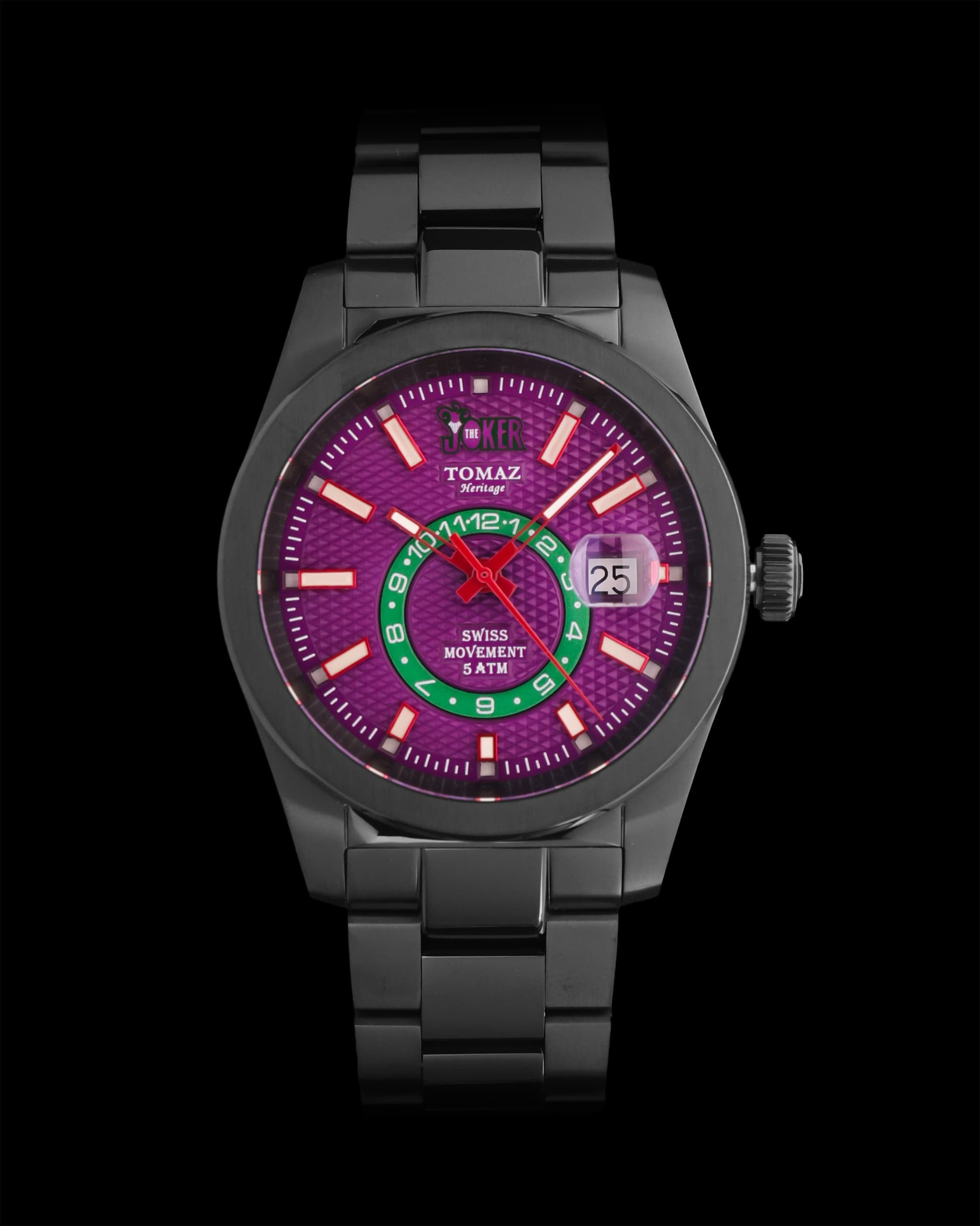 DC Joker G5M-LD1 (Black/Purple) Black Stainless Steel