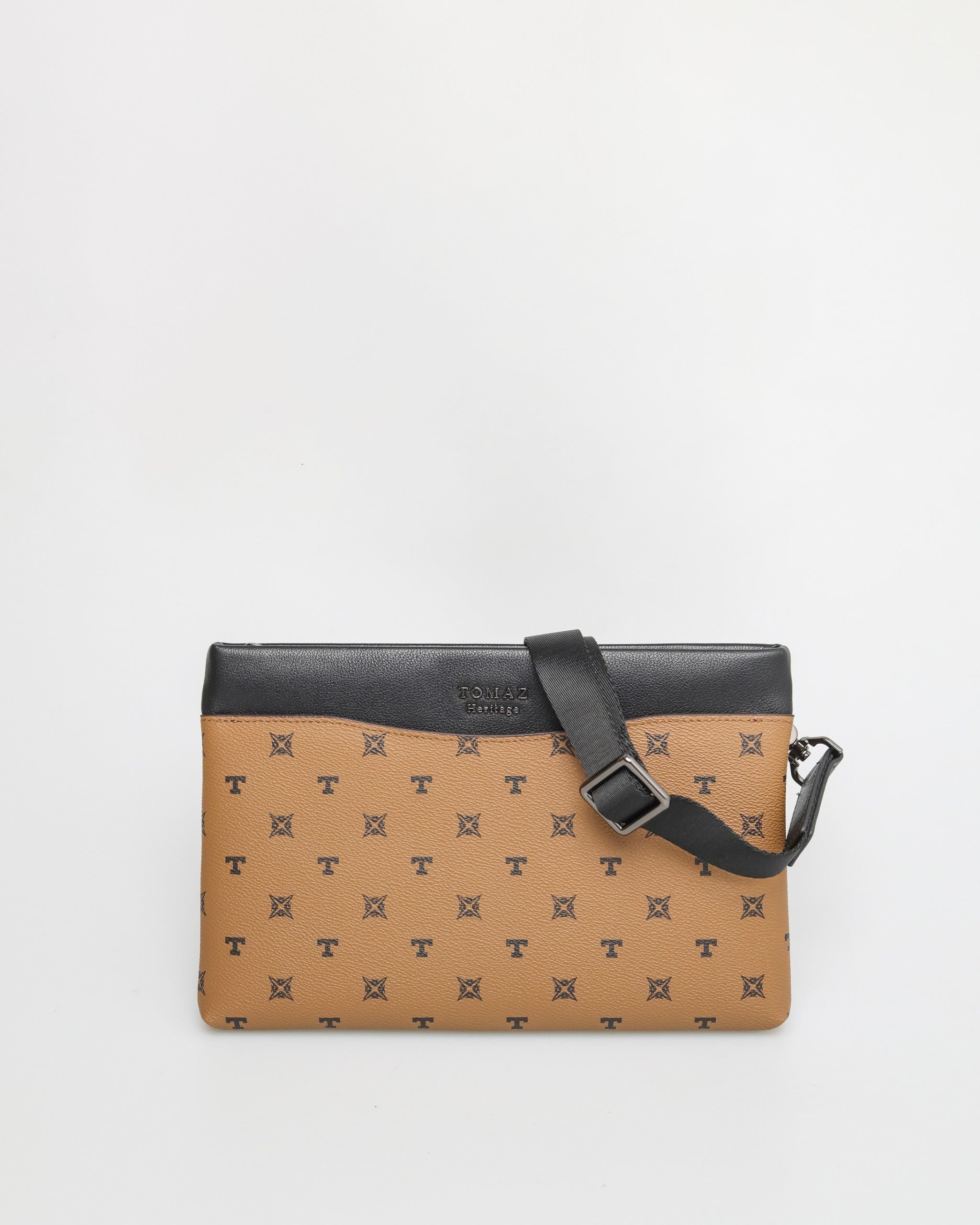 Tomaz Monogram NT-TZ432 Men's Clutch Bag (Tan/Black)