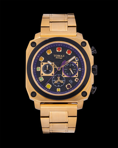 Jezper TQ021C-D301 (Gold) with Gold Stainless Steel Strap