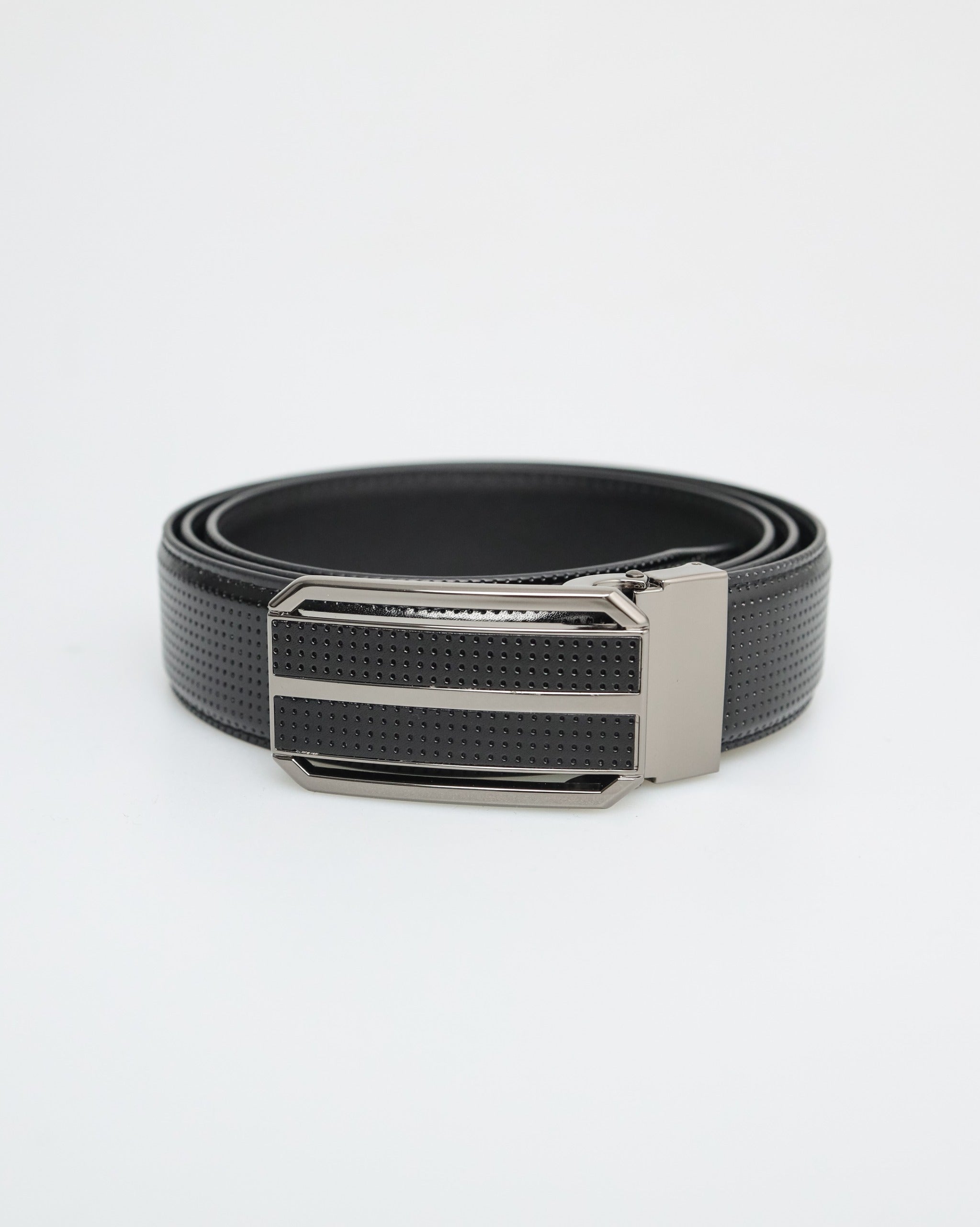 Tomaz AB143 Men's Reversible Split Leather Belt (Black)