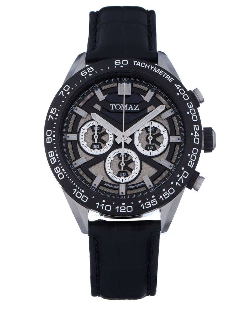 Tomaz Men's Watch TW011 (Silver/Black) best men watch, automatic watch for men, Trending men watch, Luxury watch, Watches of Switzerland, automatic watch for men, jam tangan lelaki, jam tangan automatik, jam kronograf