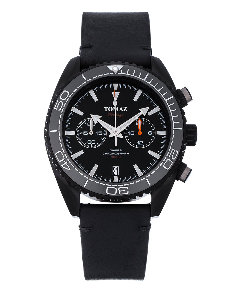 Tomaz Men's Watch TW012-D4 (Black) Black Rubber Strap