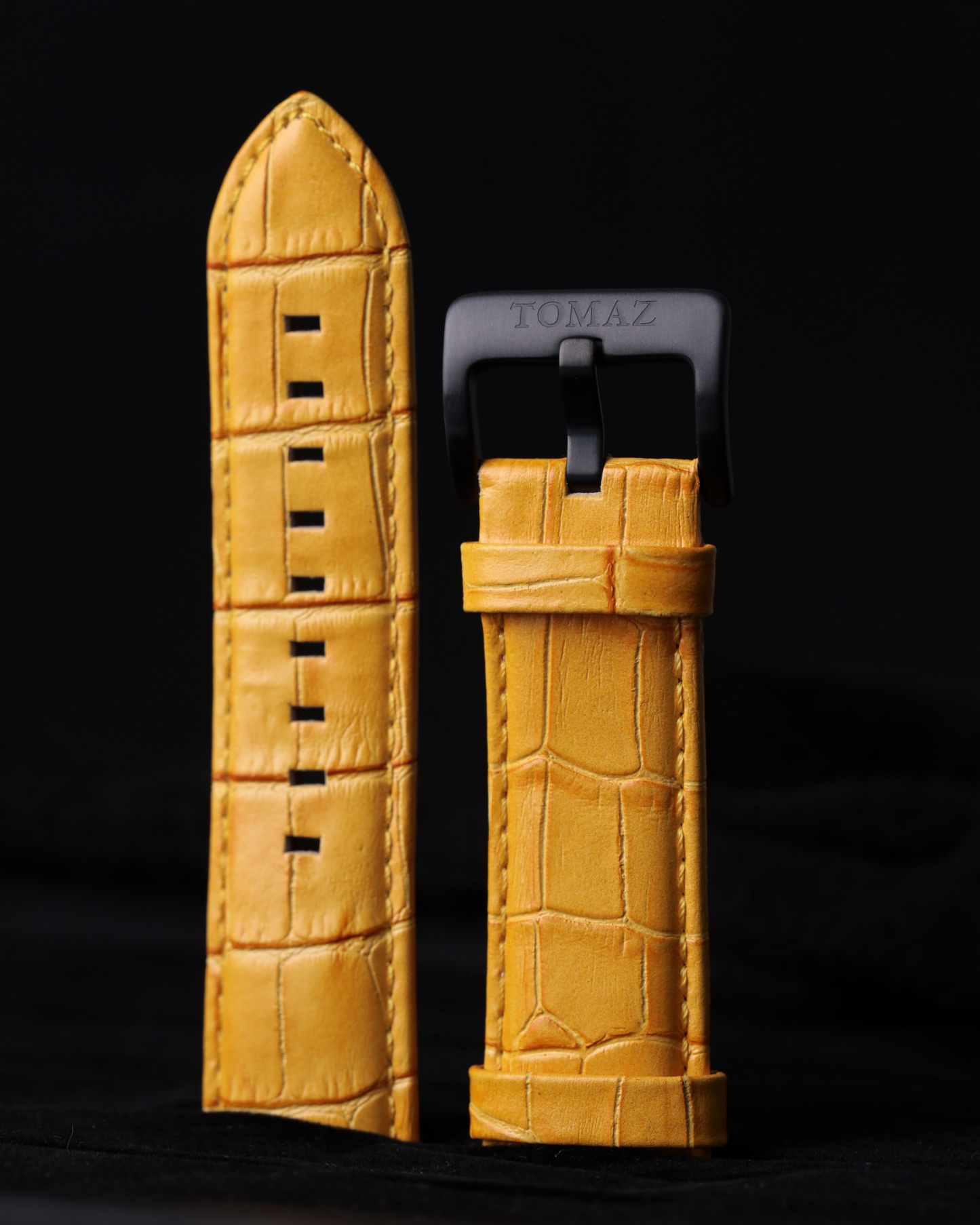 Tomaz TS1-1 Leather Bamboo 26mm Strap (Yellow)