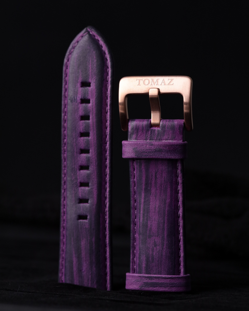 Tomaz TS1-4A Leather Paint 26mm Strap (Purple)
