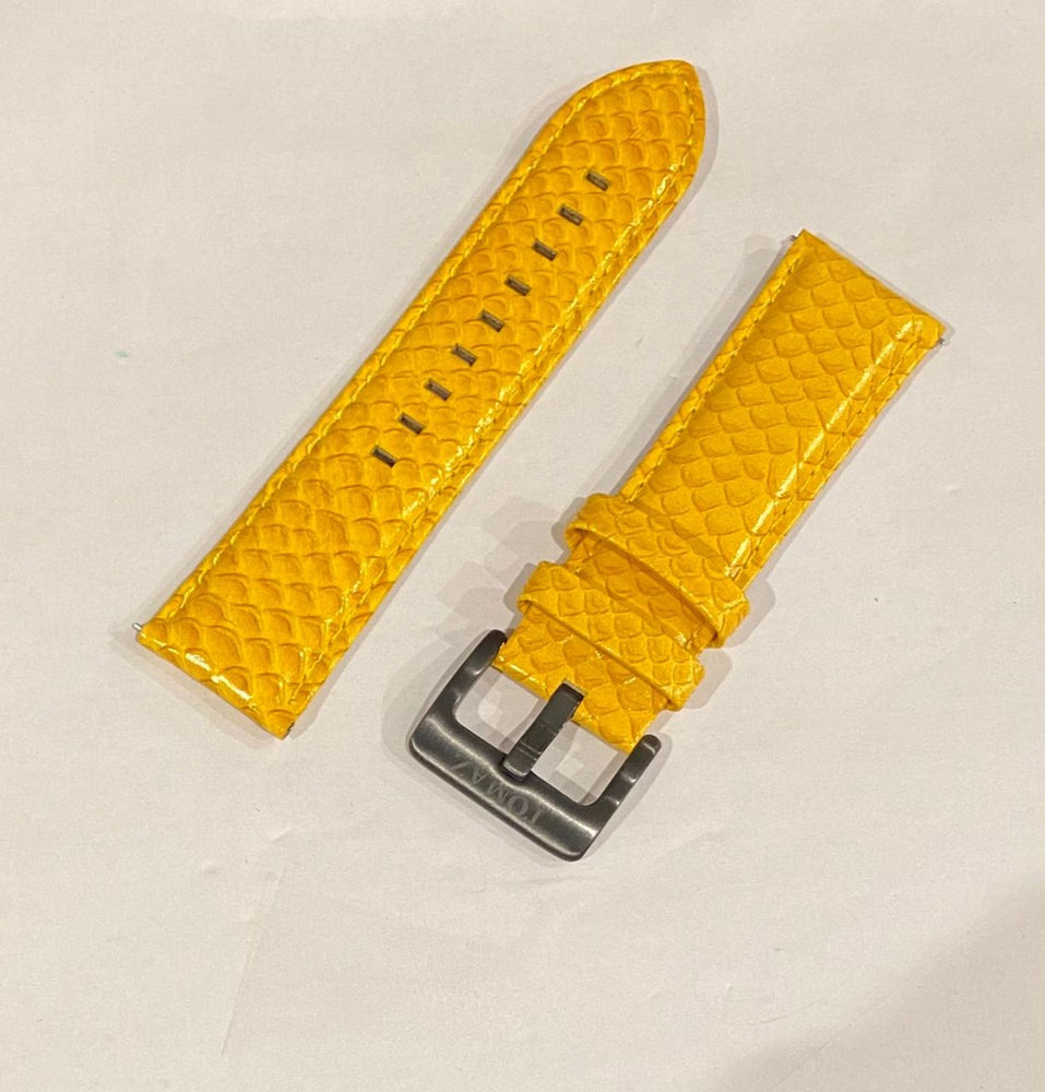 Tomaz TS1-2 Leather Salmon 26mm Strap (Yellow)