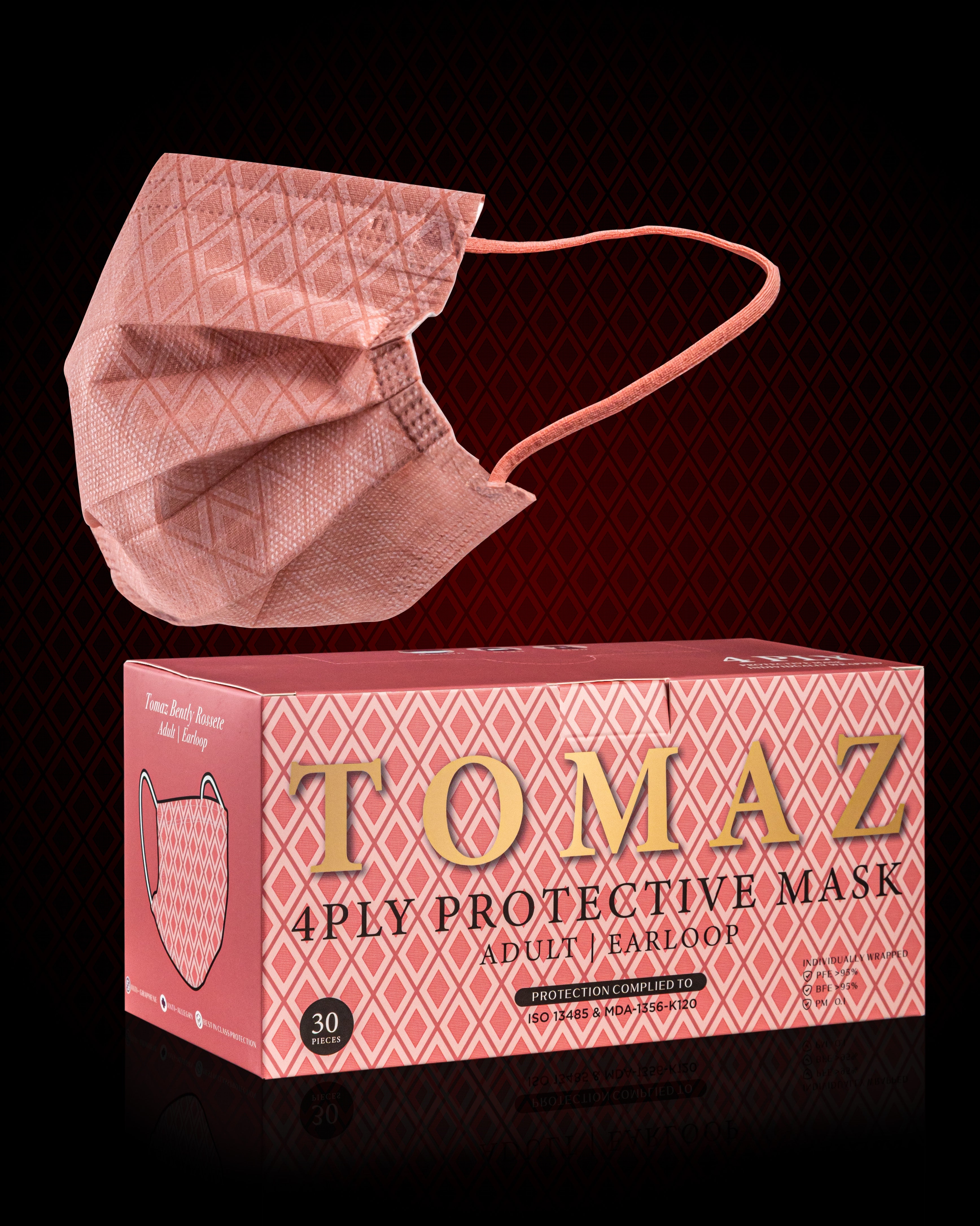 Tomaz TME001-A11 4Ply Protective Earloop Mask (Pink)